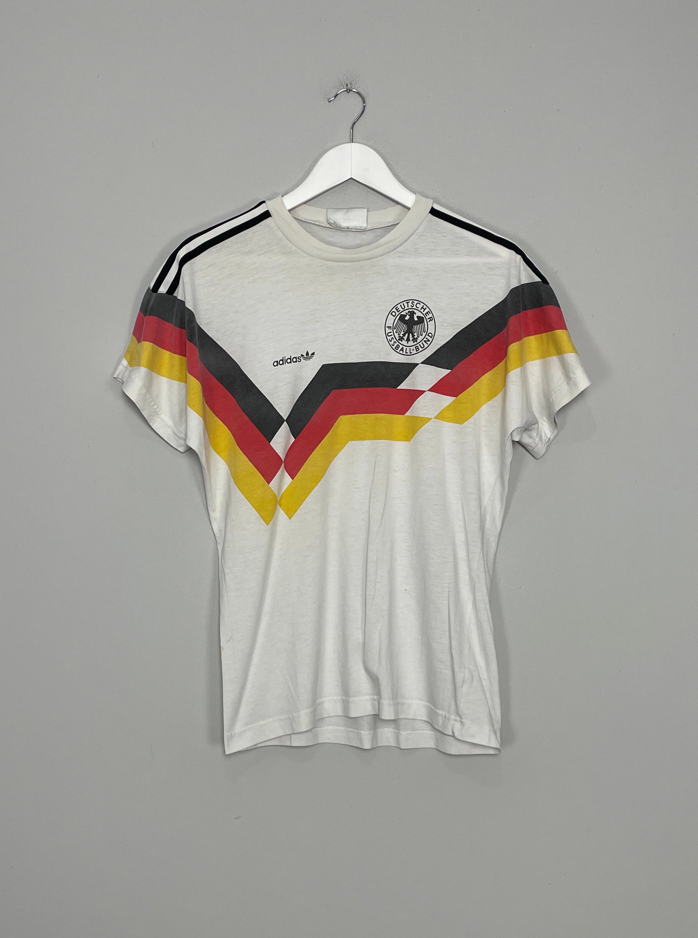 1988/90 GERMANY T-SHIRT (S) ADIDAS Abrasion Resistant Design