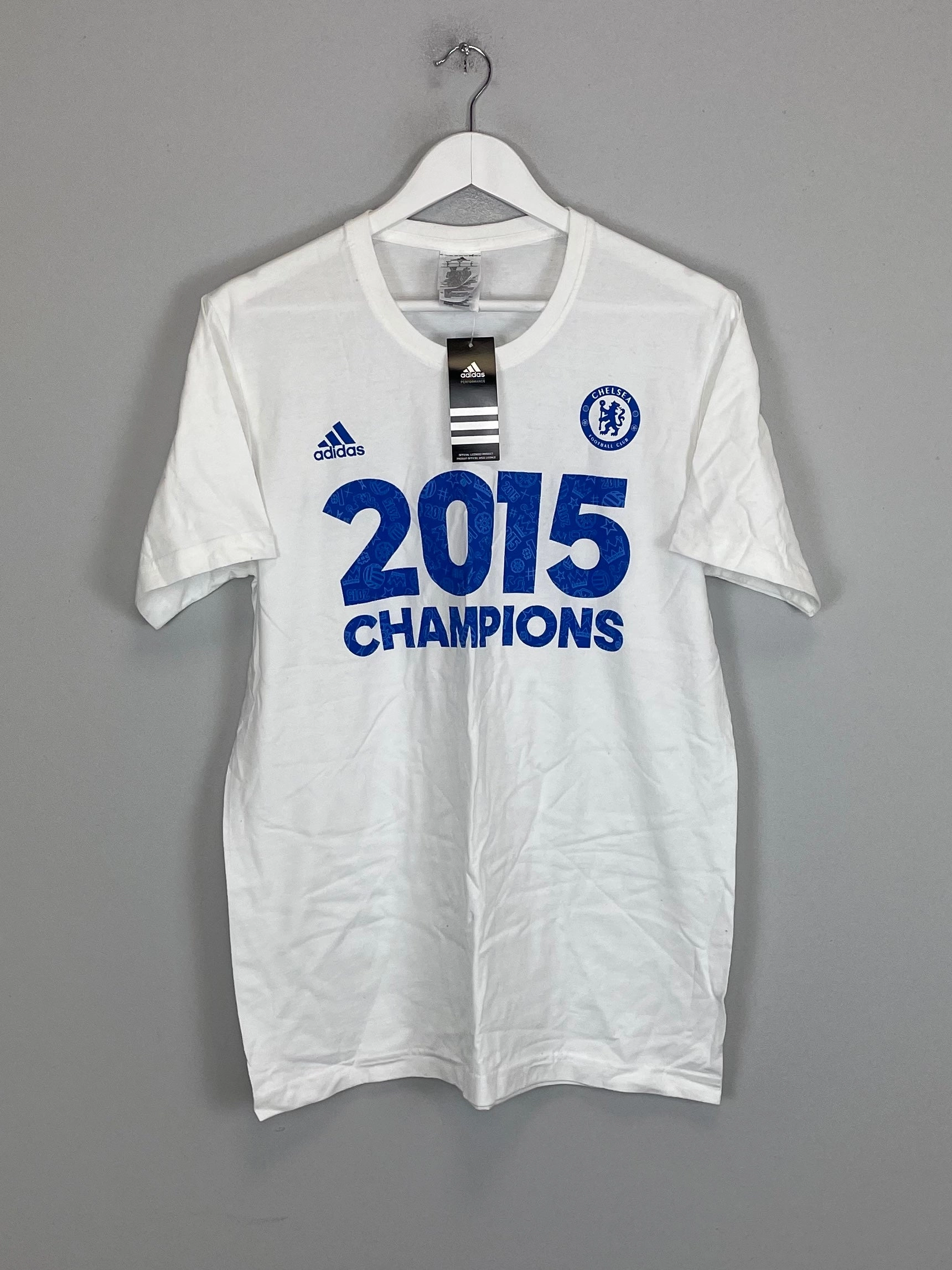 2015 CHELSEA CHAMPIONS *BNWT* T-SHIRT (L) ADIDAS amusement park DualLayerVentilation