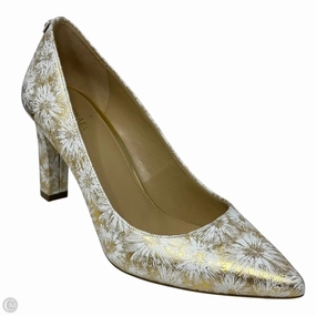 Fashionable Design Embroidered Abby Flex Pumps By Michael By Michael Kors In Gold & White, Size: 10