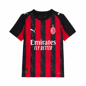 Layered construction Ribbed collar AC Milan 25/26 Home Youth Jersey (77996501)