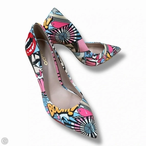 portable Leather Upper Shoes Heels Stiletto By Aldo In Multi-colored, Size: 6.5