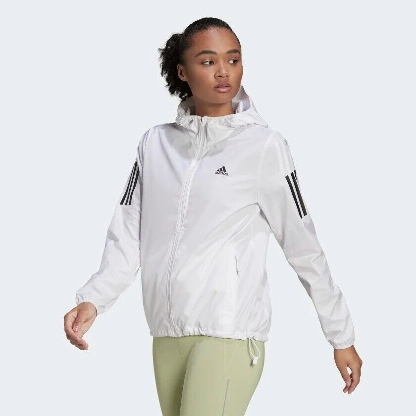 Evaluation desert adidas Own The Run Womens Running Jacket Winbreaker Ladies Fitness Coat White