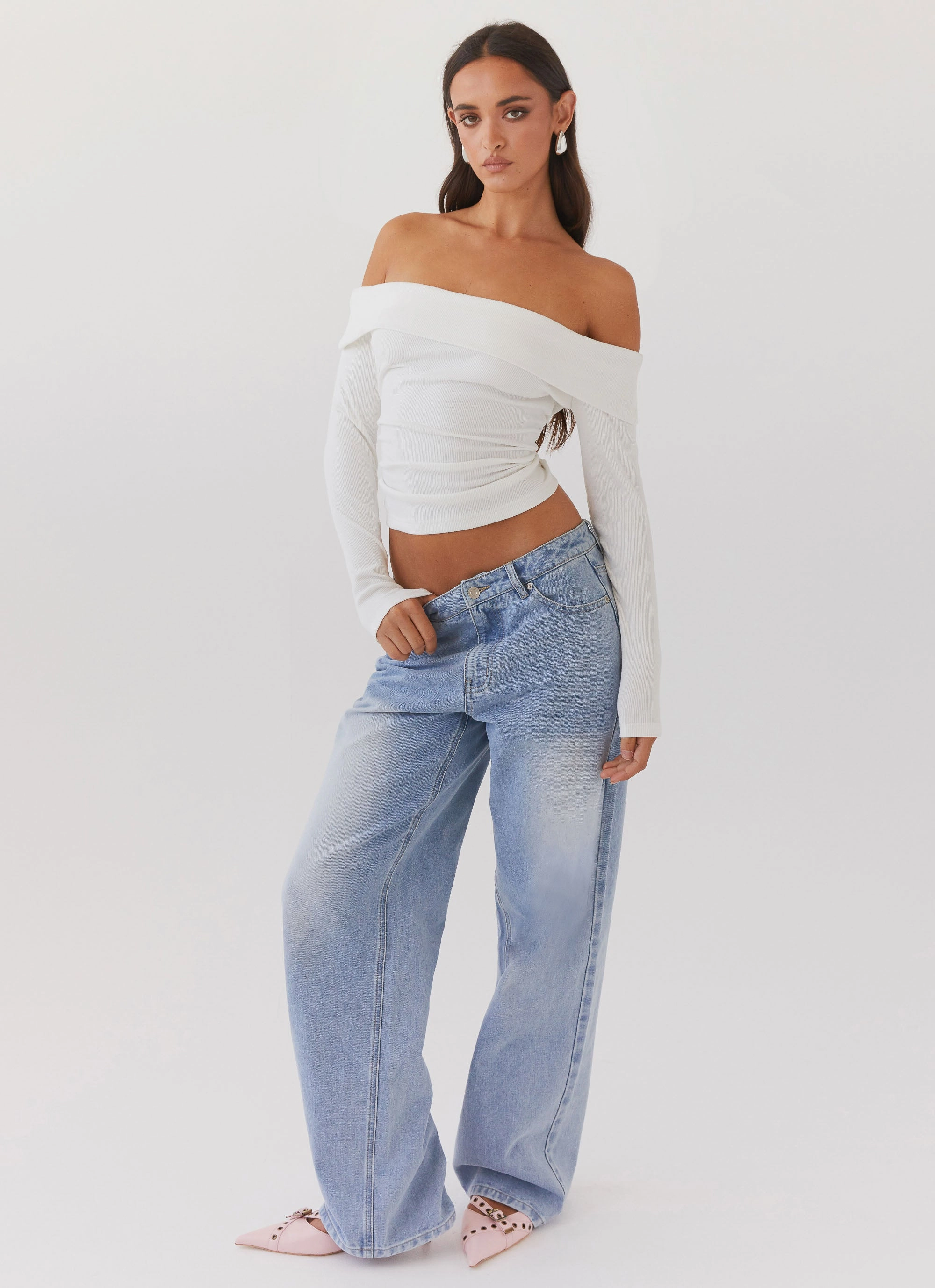Durable Summer Vibes Keanna Low Rise Denim Jeans - Light Blue