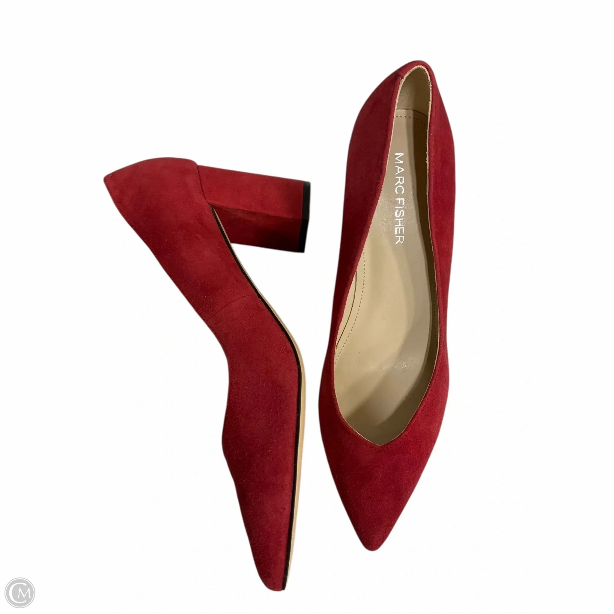 Stylish High Heels Comfortable ankle support Shoes Heels Block By Marc Fisher In Red, Size: 7.5