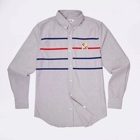 New York Thom Browne Front Stripes Badge Shirt Smart Casual Wear