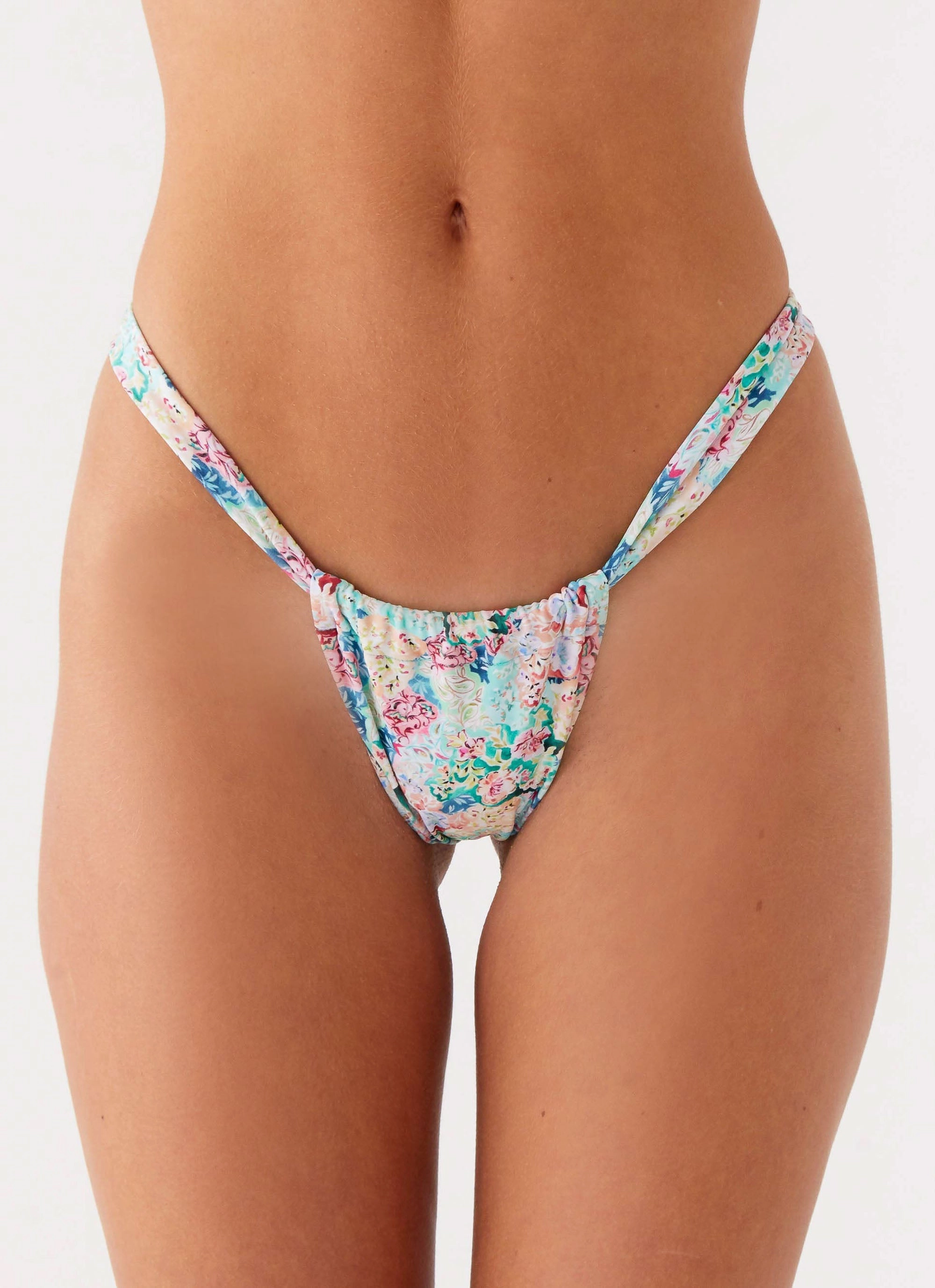 Thermal Insulation Layer Airlie Scrunch Bikini Bottoms - Santorini Floral