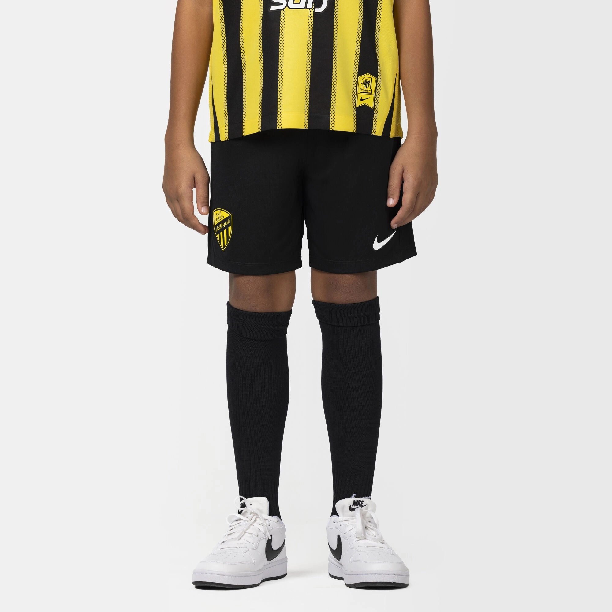 Al-Ittihad F.C. 2024/25 Home Mini Kit Full Set Shirt & Short Stretchable Armholes Comfort Technology