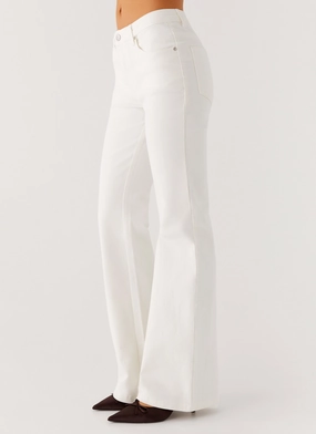 High Quality Eco Friendly Aldo Bootleg Jeans - White