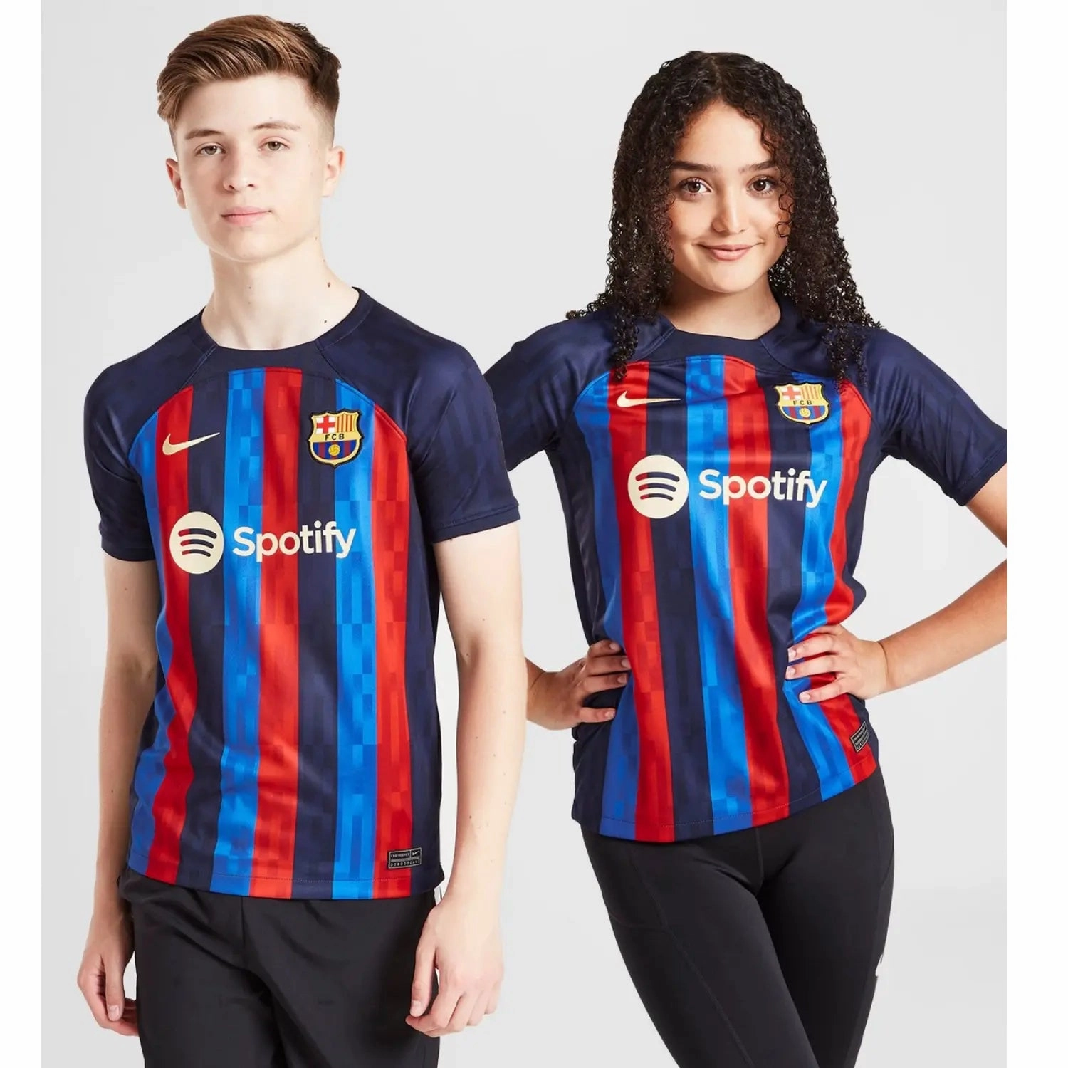 FC Barcelona 2022/23 HomeKit Junior Full Set T-shirt & short Biodegradable Synthetic Fibers