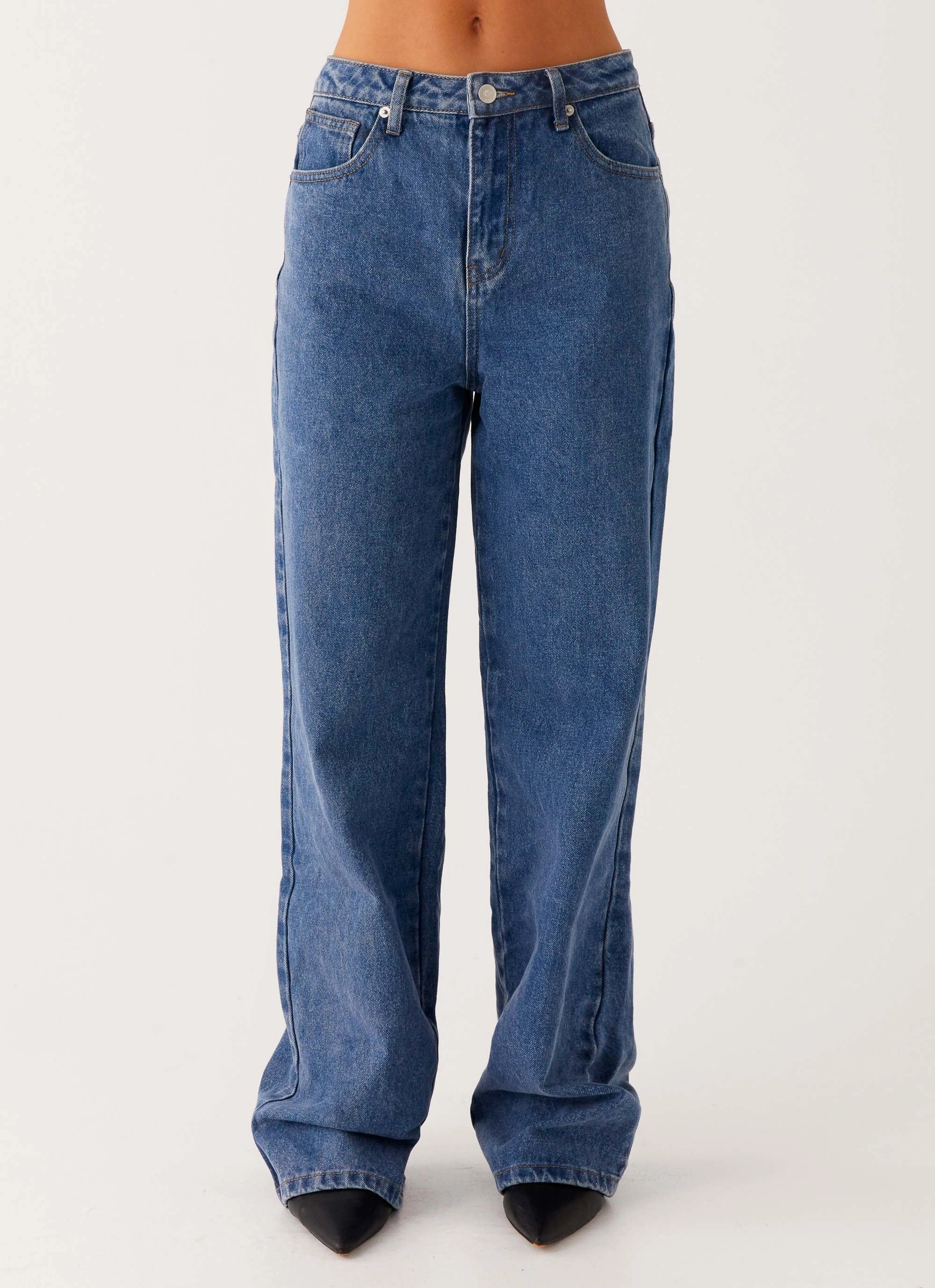 Back Again Straight Leg Denim Jeans - True Blue Balanced Wardrobe