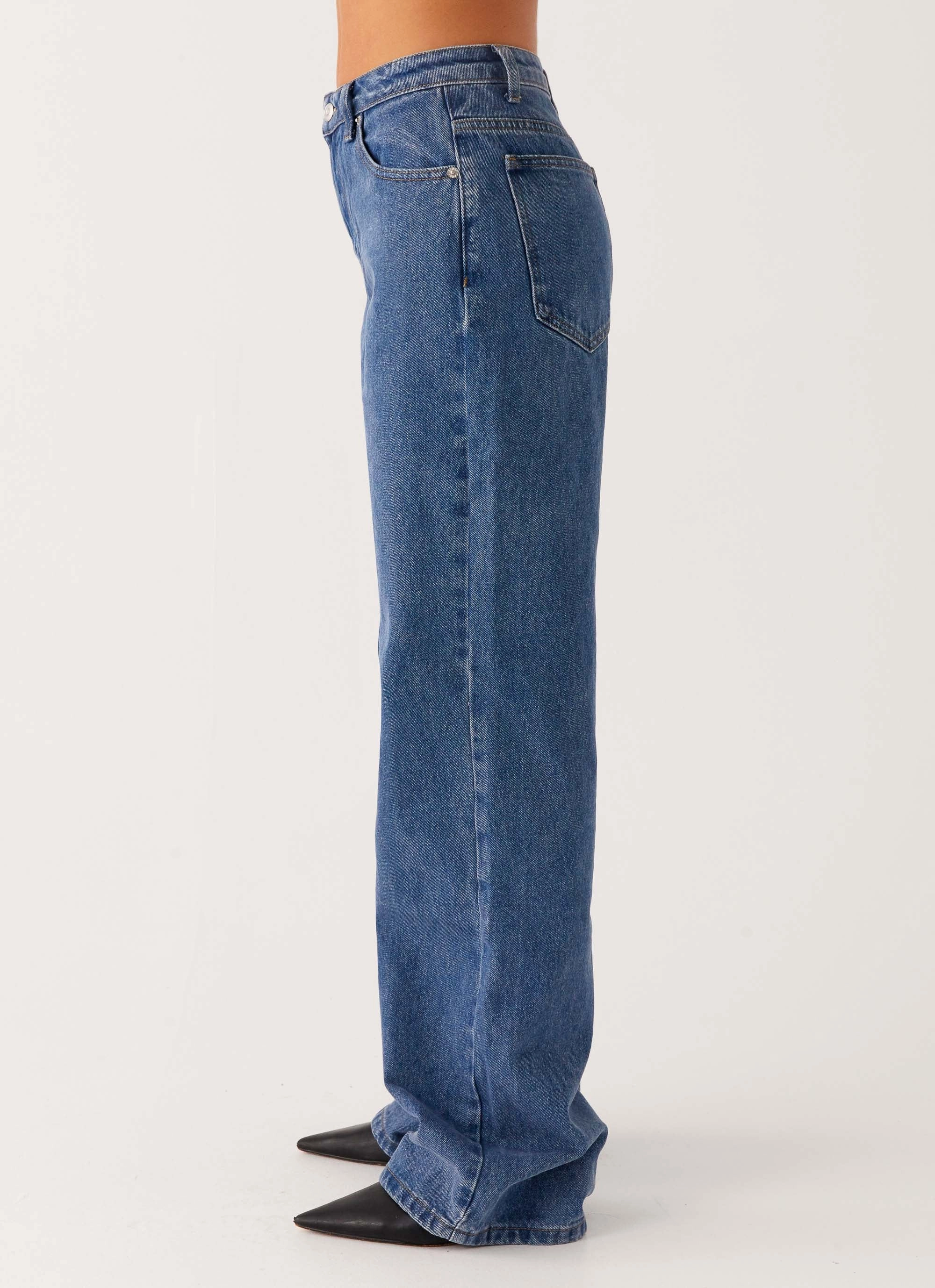 Back Again Straight Leg Denim Jeans - True Blue Go-To Garment
