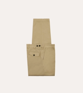 Sand Textured Cotton Flat Front Chino LightweightConstruction