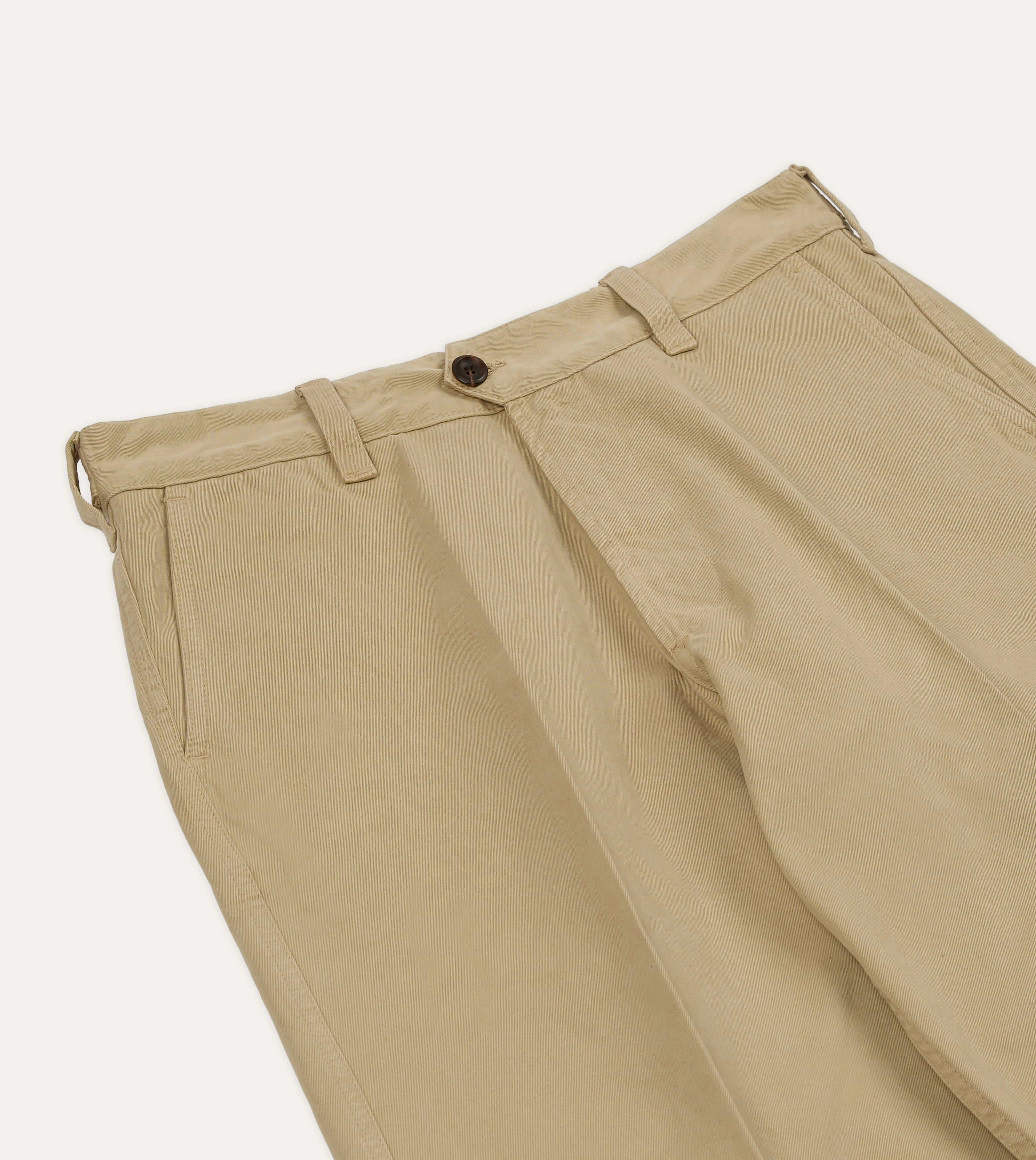 No Pinch Tough Style Sand Textured Cotton Flat Front Chino