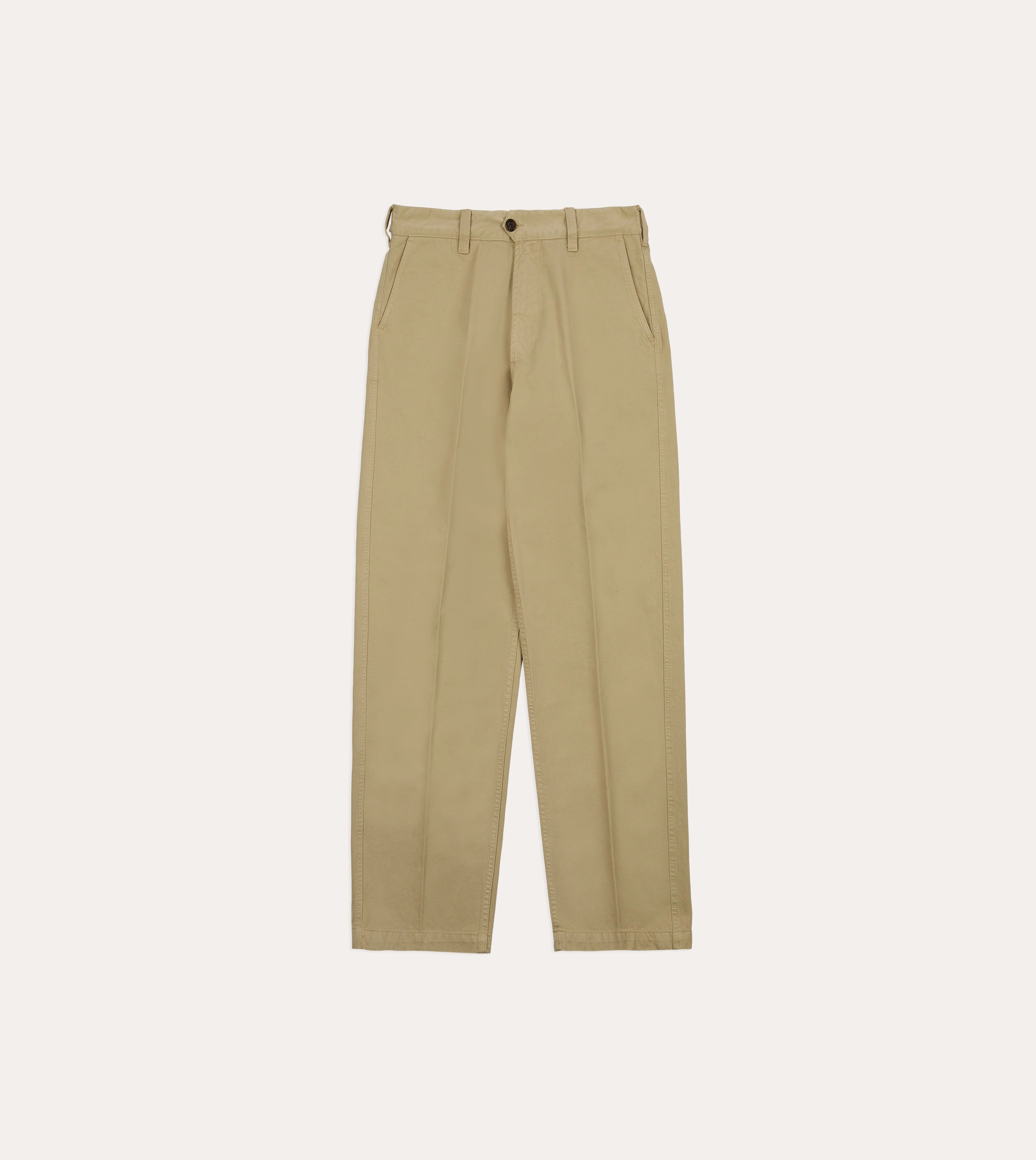MoistureWicking Sand Textured Cotton Flat Front Chino