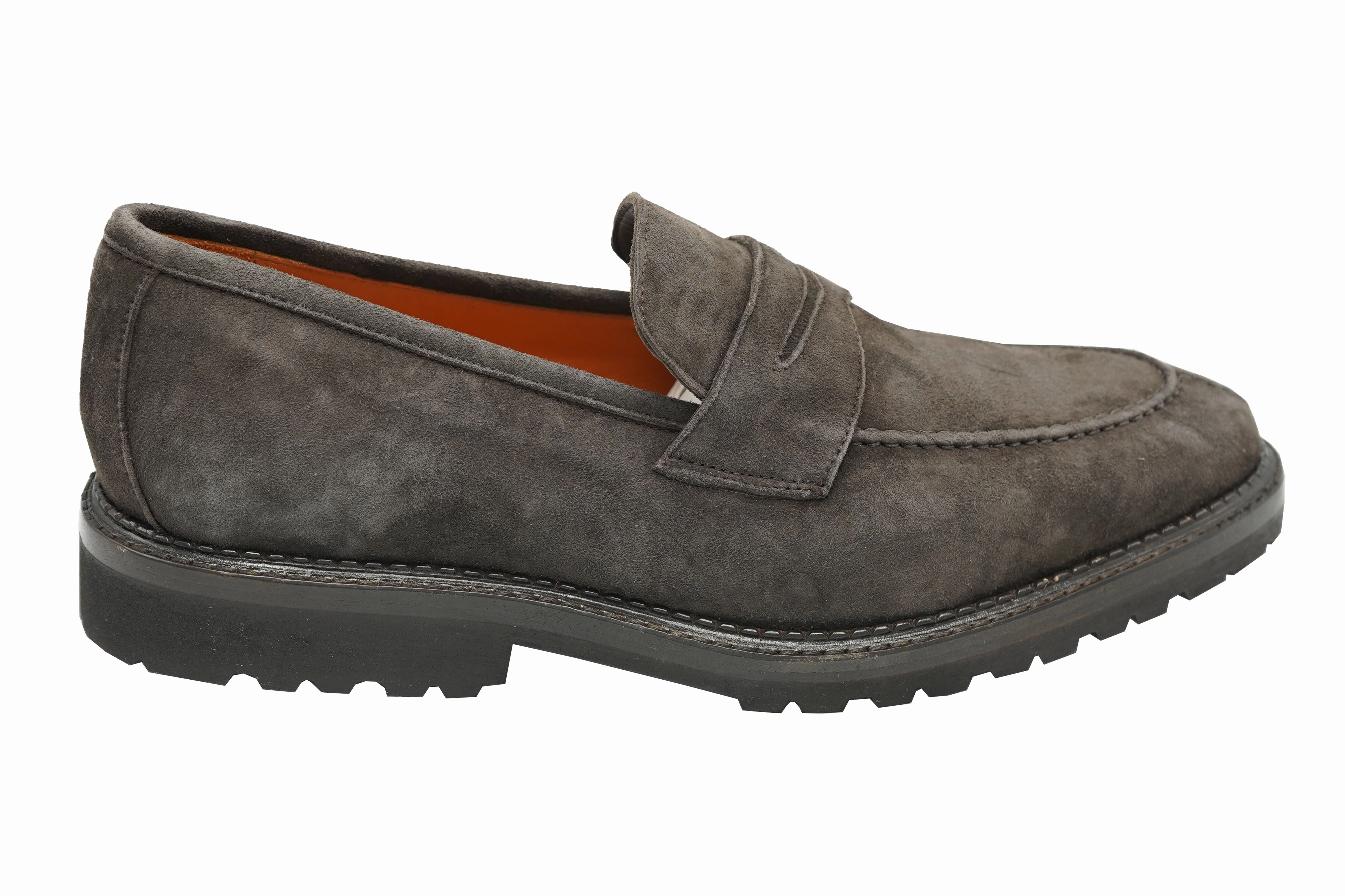 Wide Steps Market Lane Andrea Ventura Norvegese Mocassino Adler Solid Suede Penny Loafers