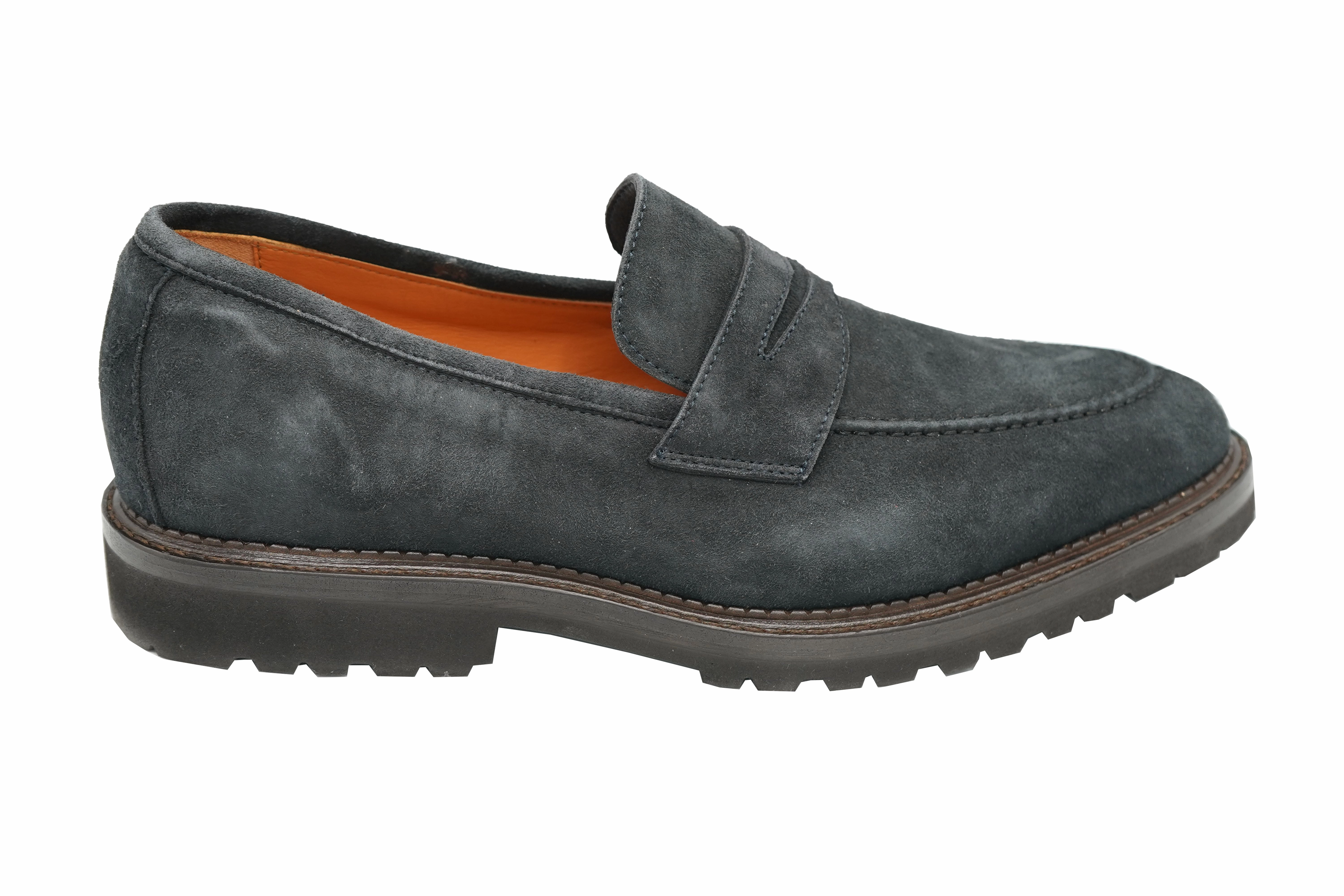 Shockproof Heel Andrea Ventura Norvegese Mocassino Adler Solid Suede Penny Loafers