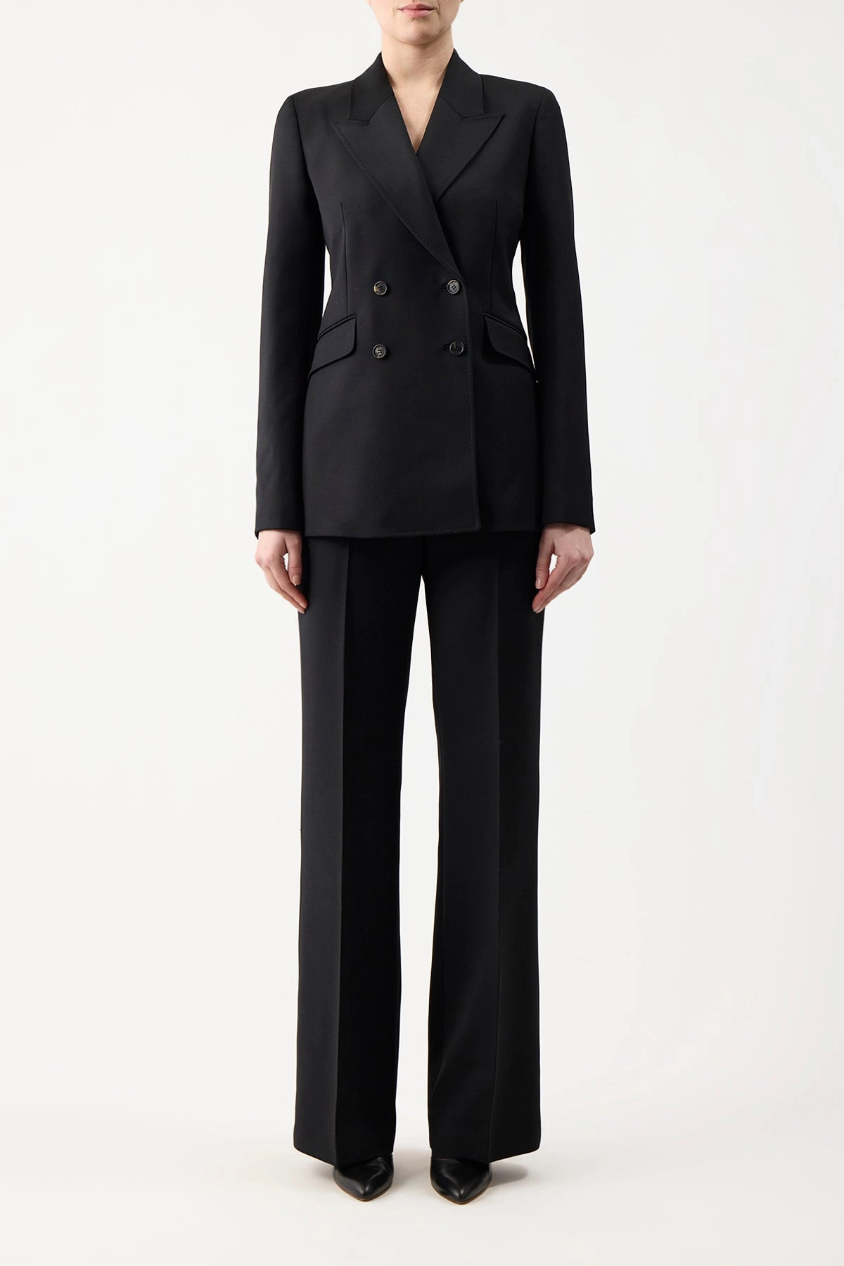 Comfortable Office Wear Polished Layer Angela Blazer in Black Sportswear Wool