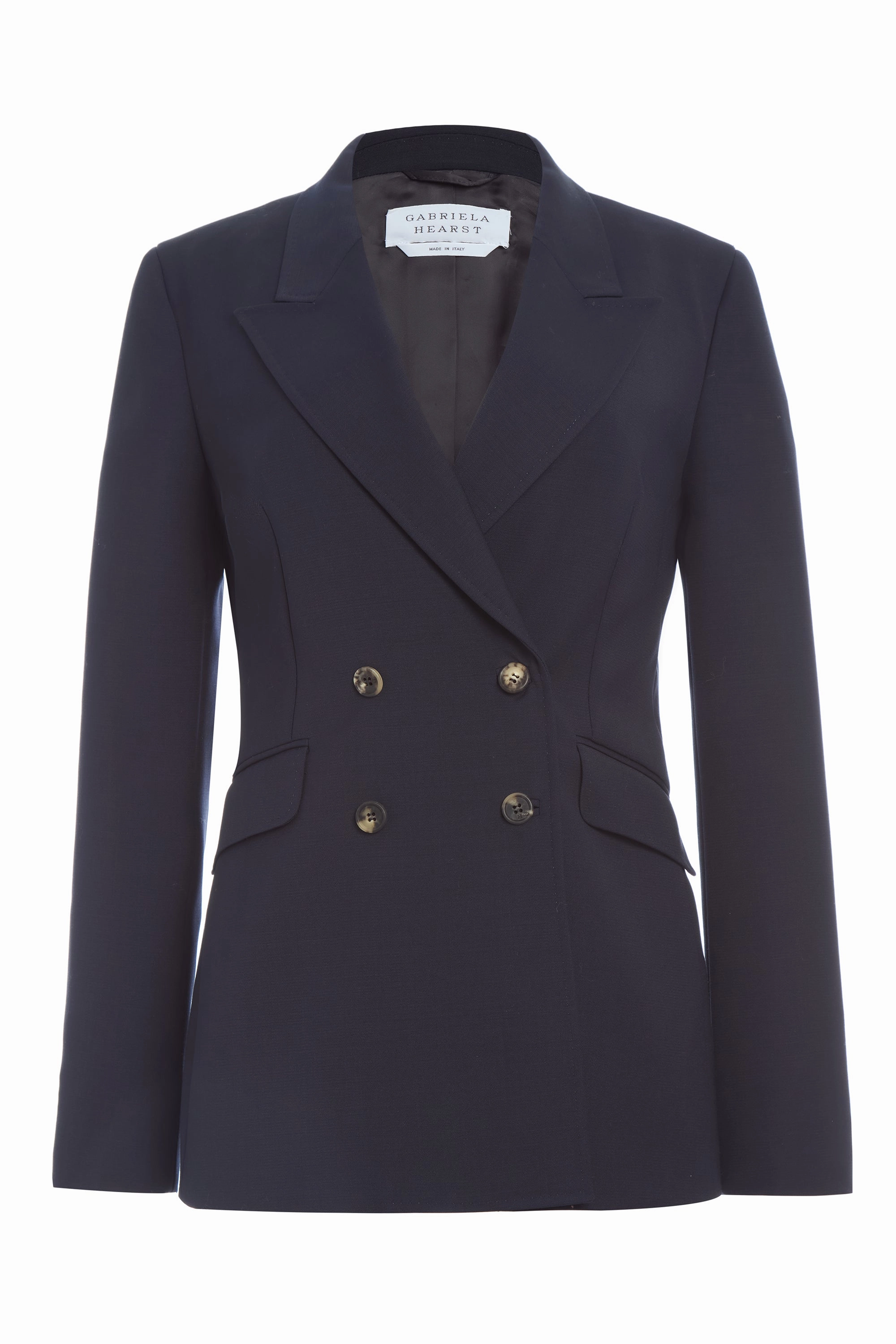 Angela Blazer in Dark Navy Sportswear Wool Sharp Lines