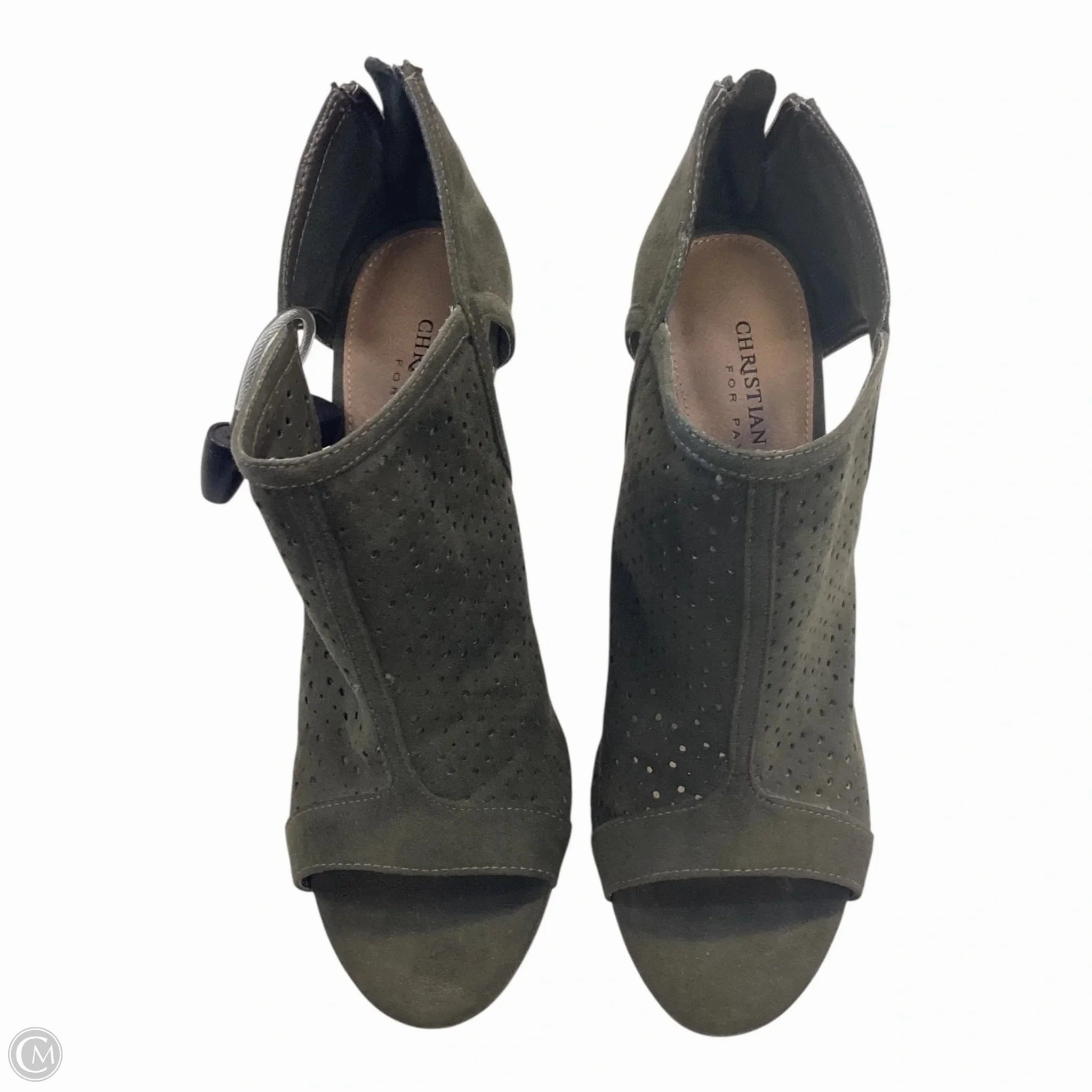 Fashion Heels for Fall Square Toe Shoes Heels Stiletto By Christian Siriano In Green, Size: 6