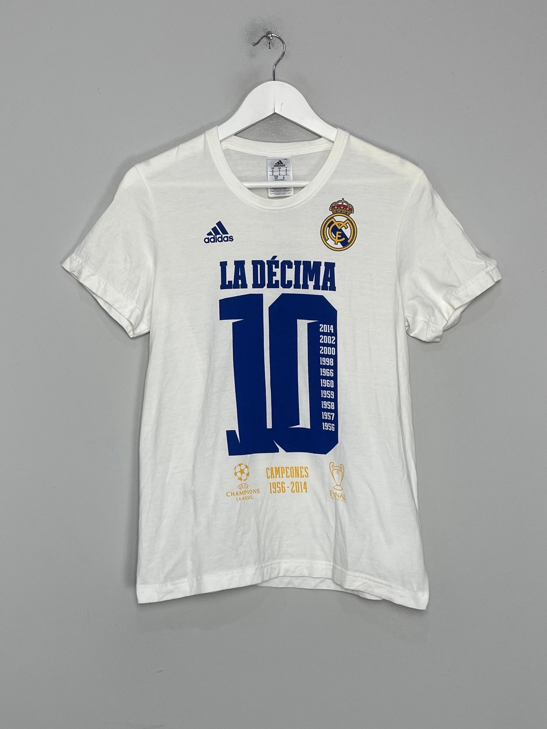 2014/15 REAL MADRID 'LA DECIMA' T-SHIRT (S) ADIDAS Tagless Labeling System