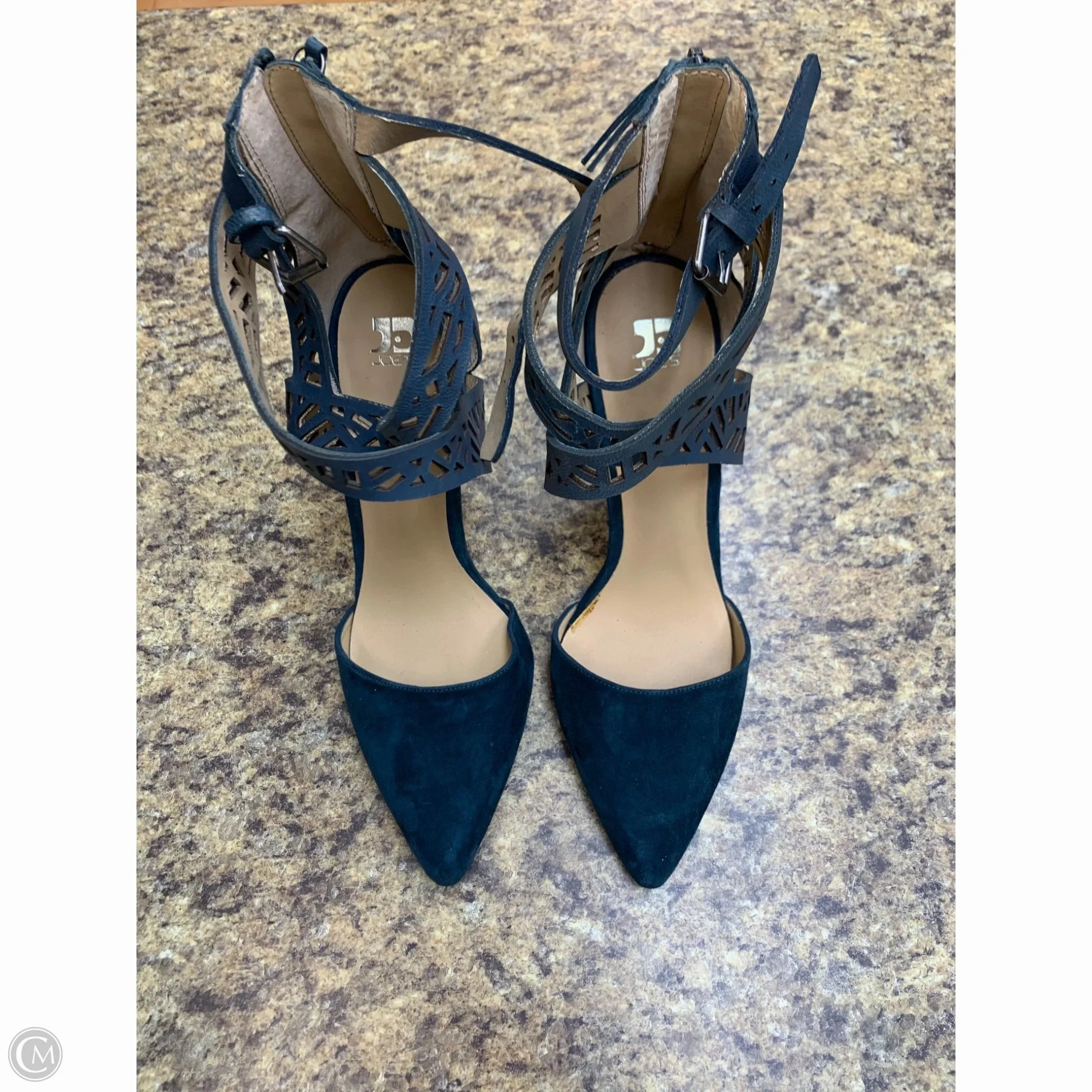 Fashionable Boots Boho Chic Heels Shoes Heels Stiletto By Clothes Mentor In Blue, Size: 10