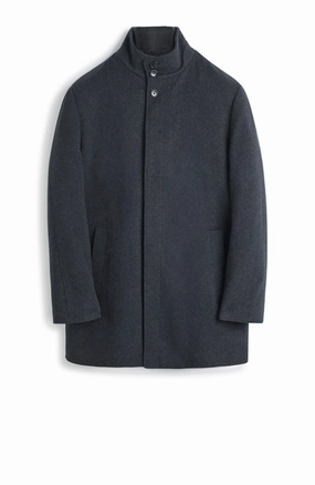 Reused Cloth MONT-ROYAL CHARCOAL WOOL & CASHMERE CAR COAT