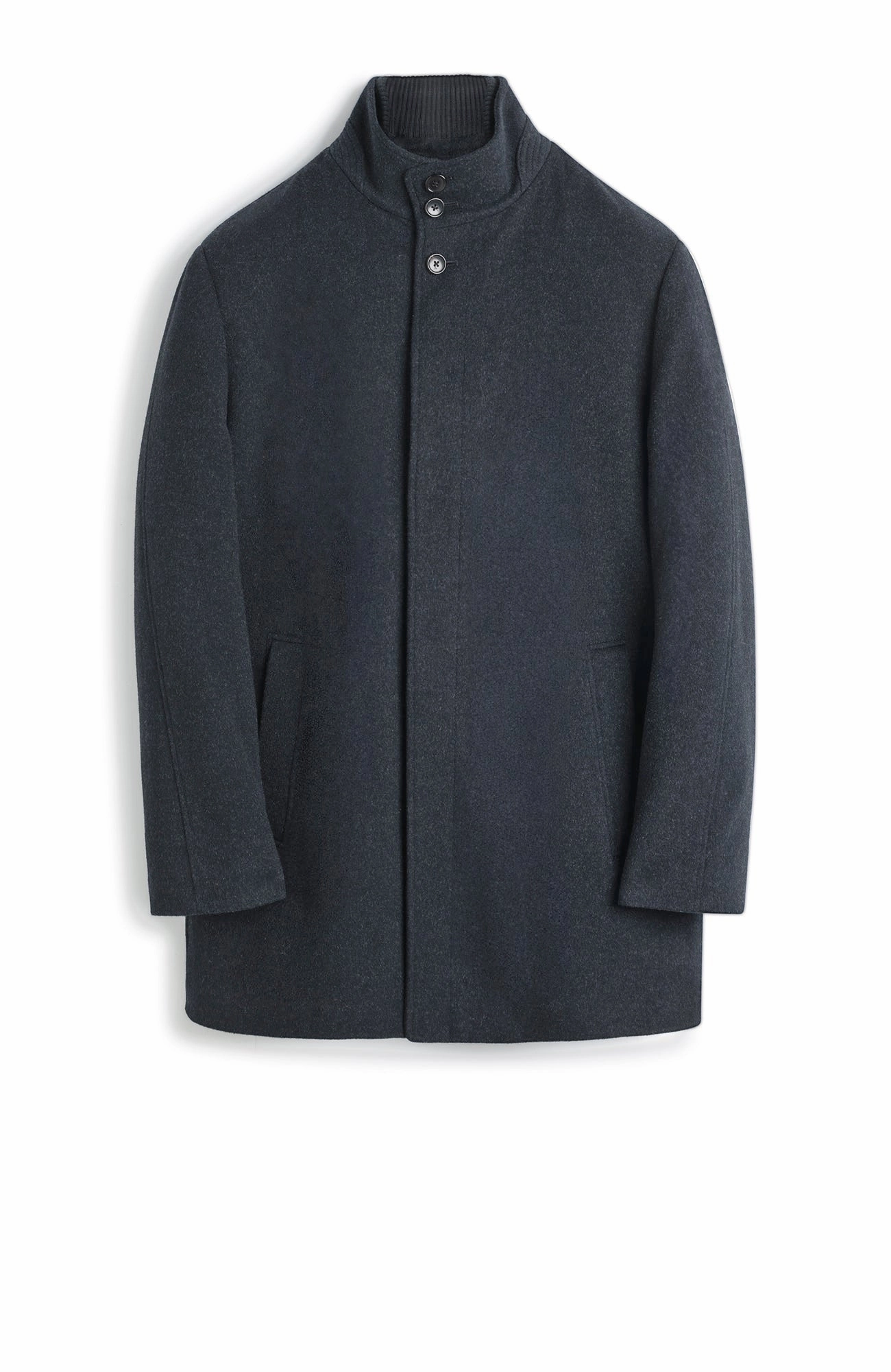 Flexible Fit Engineering MONT-ROYAL CHARCOAL WOOL & CASHMERE CAR COAT