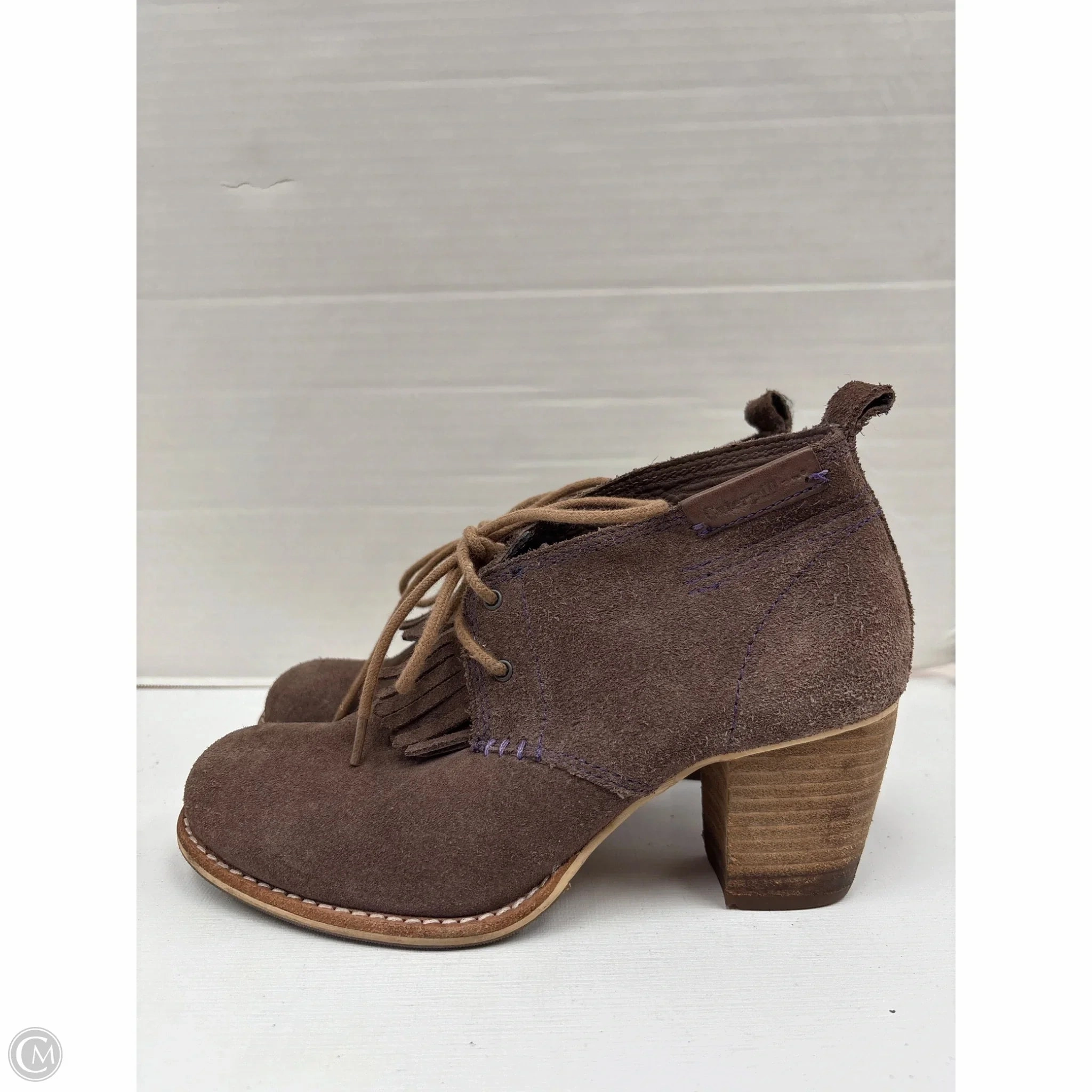 Shoes Heels Block By Clothes Mentor In Taupe, Size: 7 Removable Footbed