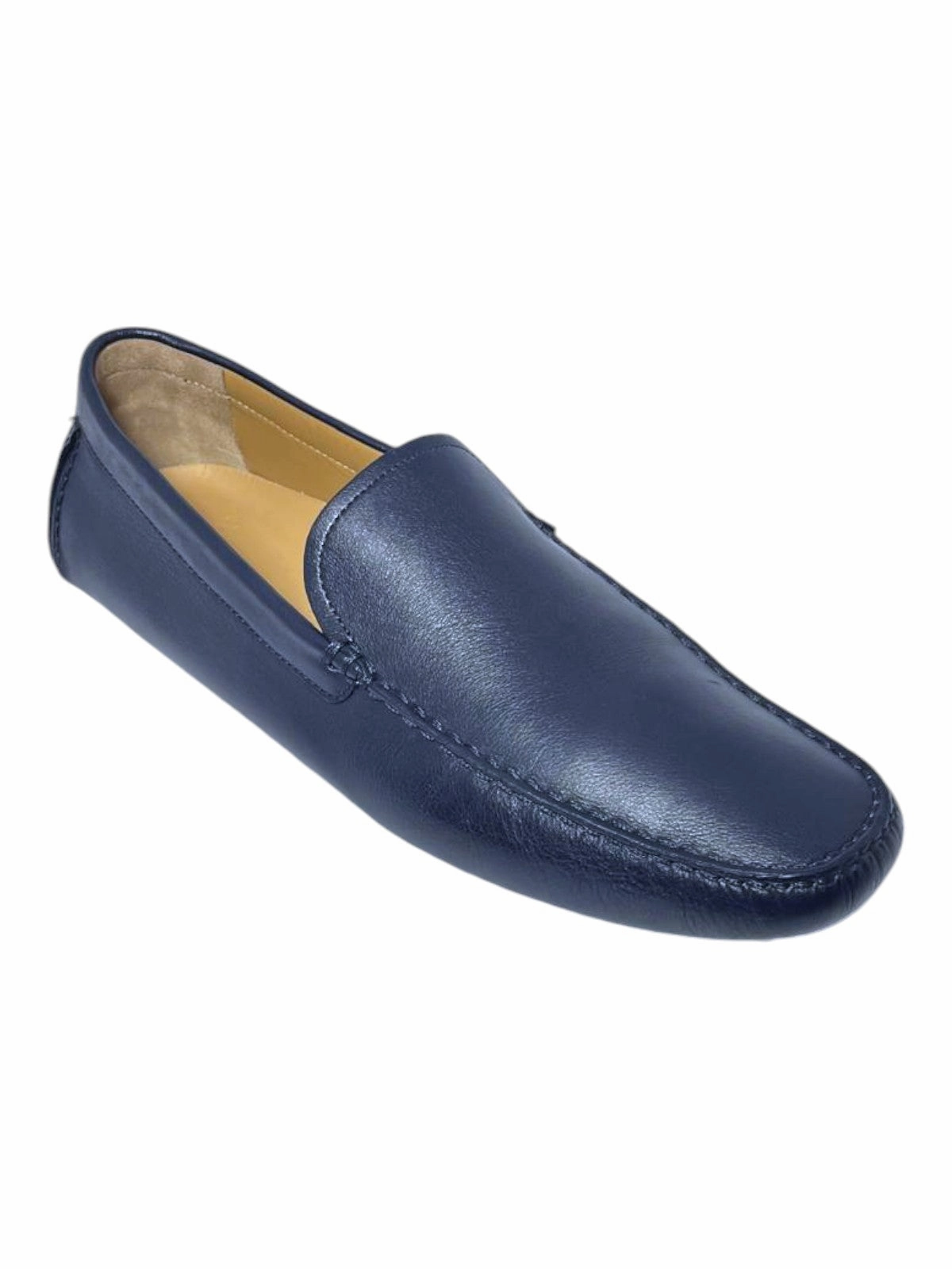 Heel Grip Bally Walton 6195747 Men's Atlantic Blue Calf Leather Loafers