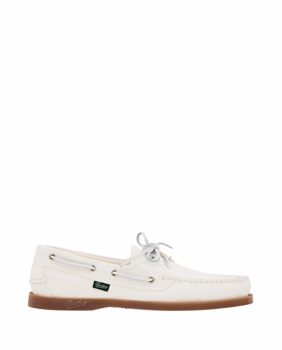 Urban Fashion Barth White Leather Loafers With Durable Rubber Sole