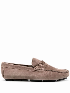 Pastel Tones Beige Cow Leather Loafers