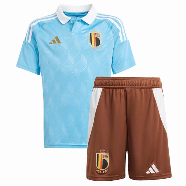 Belgium 2024 Away Mini Kit Full Set Shirt & Shorts Adaptable Fit No Resistance
