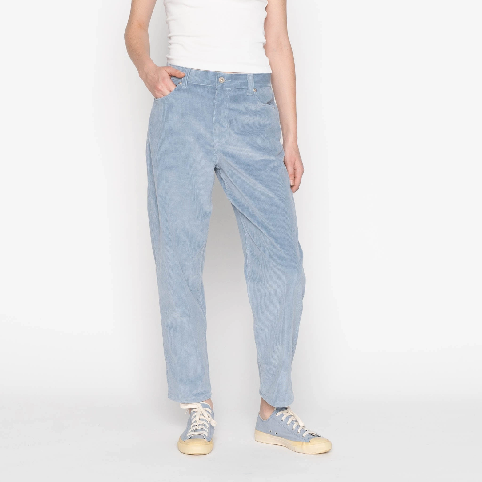 Bestie - Organic Faded Corduroy - Pale Indigo Elegant Vibrant Textured