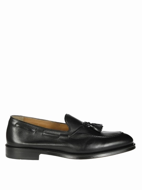 Mature Chic Sure Step Black Leather Tassel Loafer