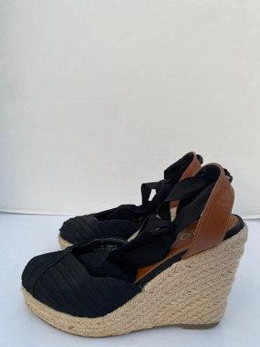 Smart Casual Black Shoes Heels Block Cato, Size 6