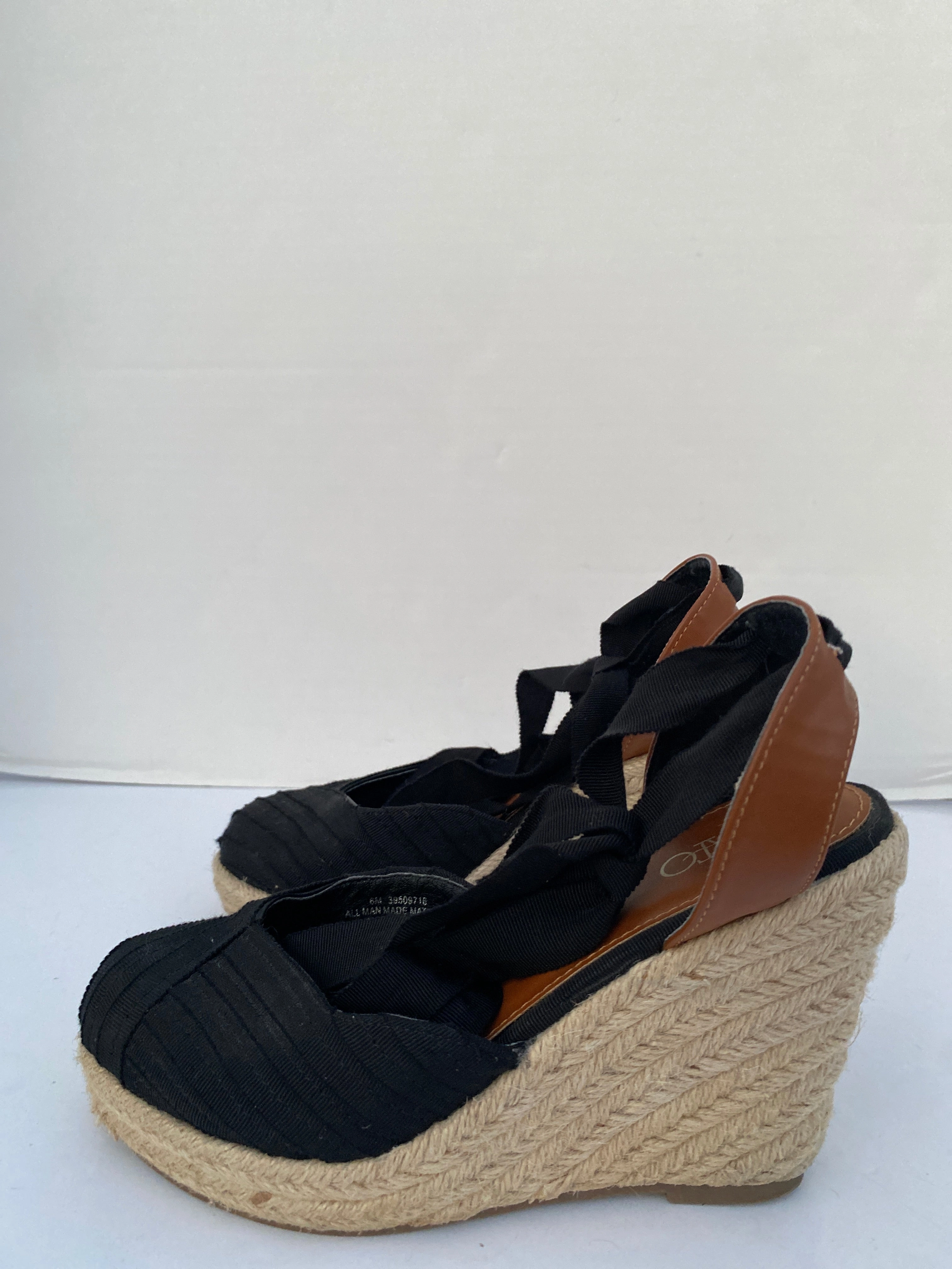 Smart Casual Black Shoes Heels Block Cato, Size 6