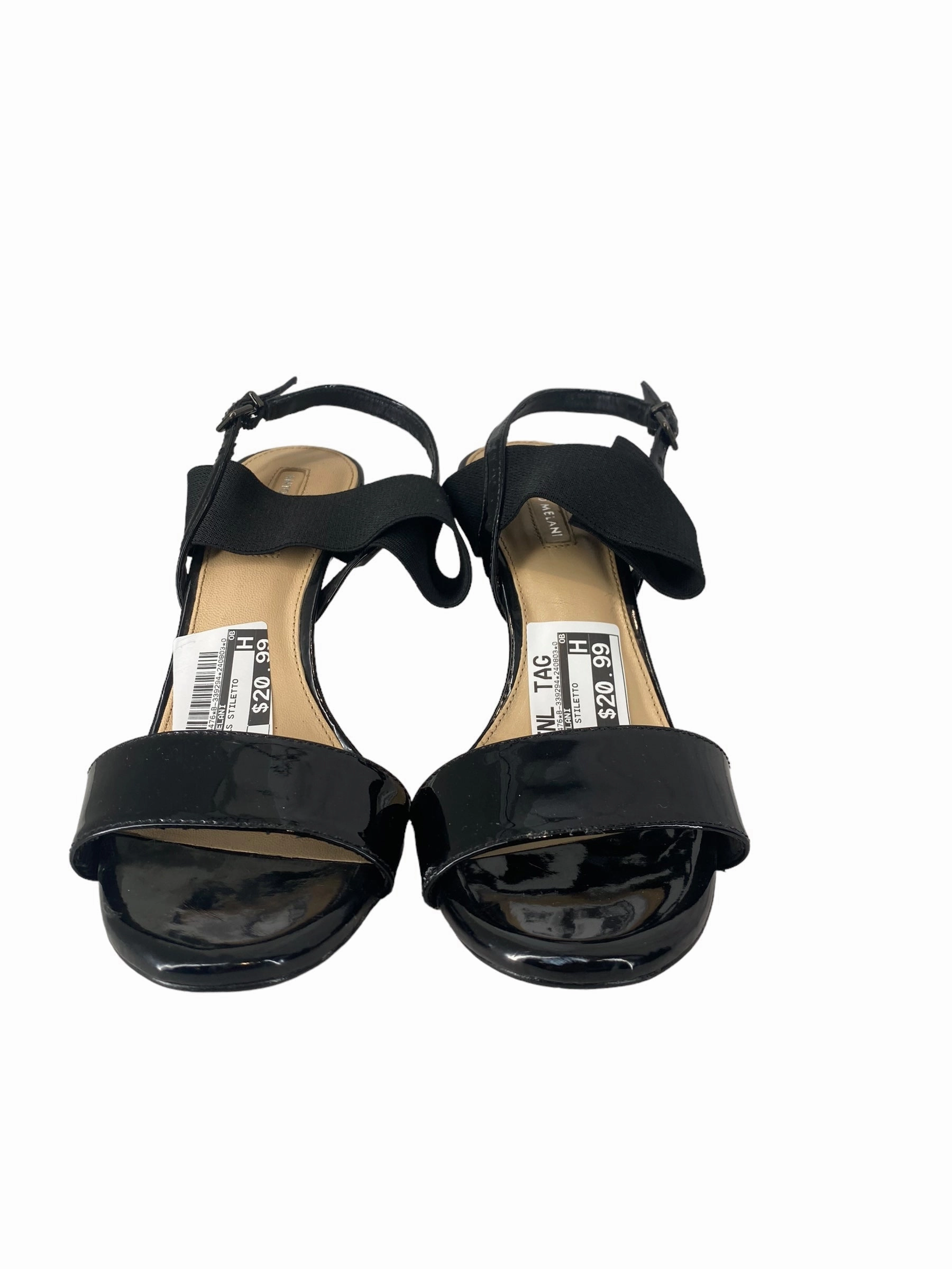 Floral Stilettos Black Shoes Heels Stiletto Antonio Melani, Size 8