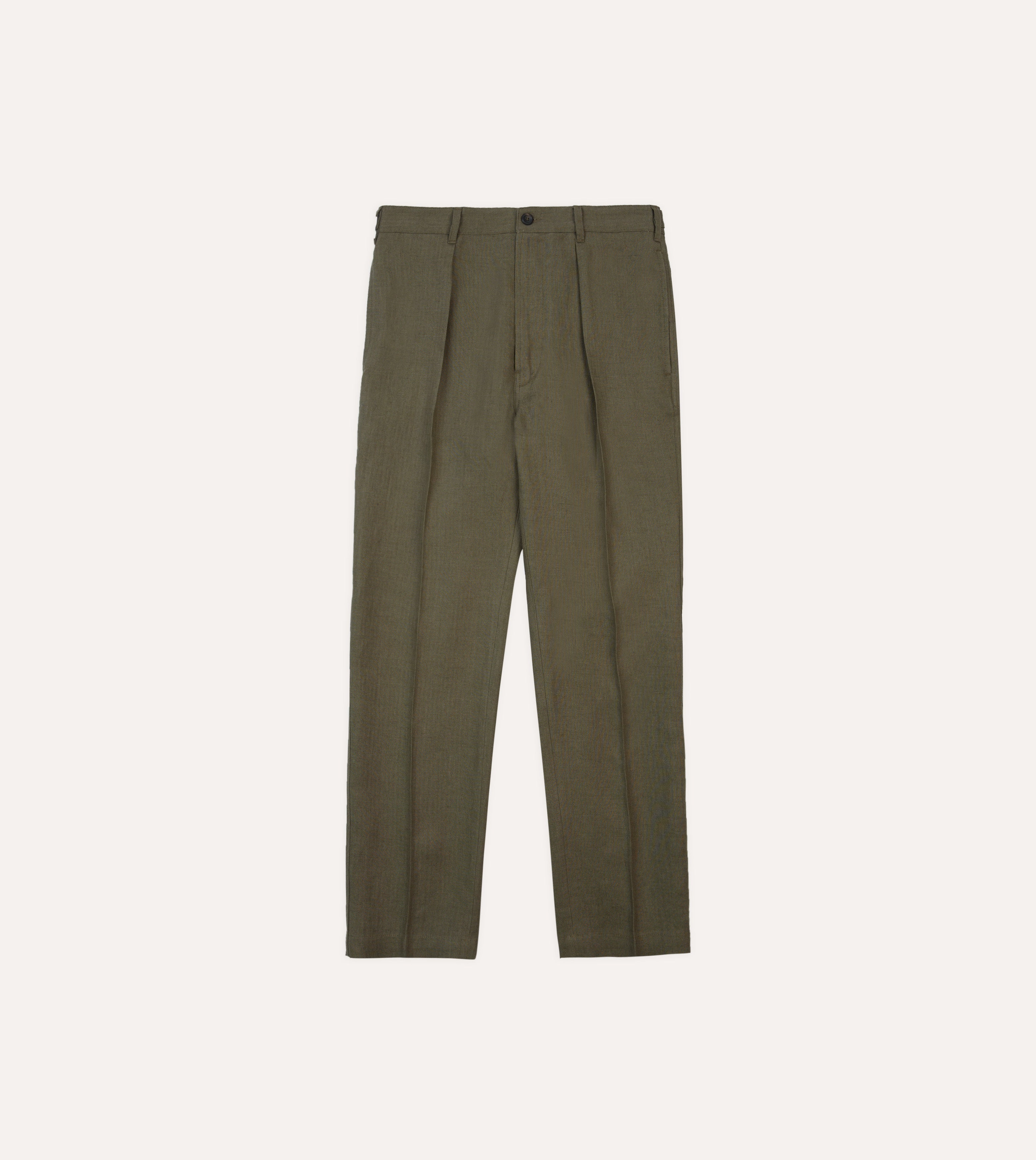 Olive Antique Linen Games Trousers Eco Friendly Fabric AbrasionGuardTape
