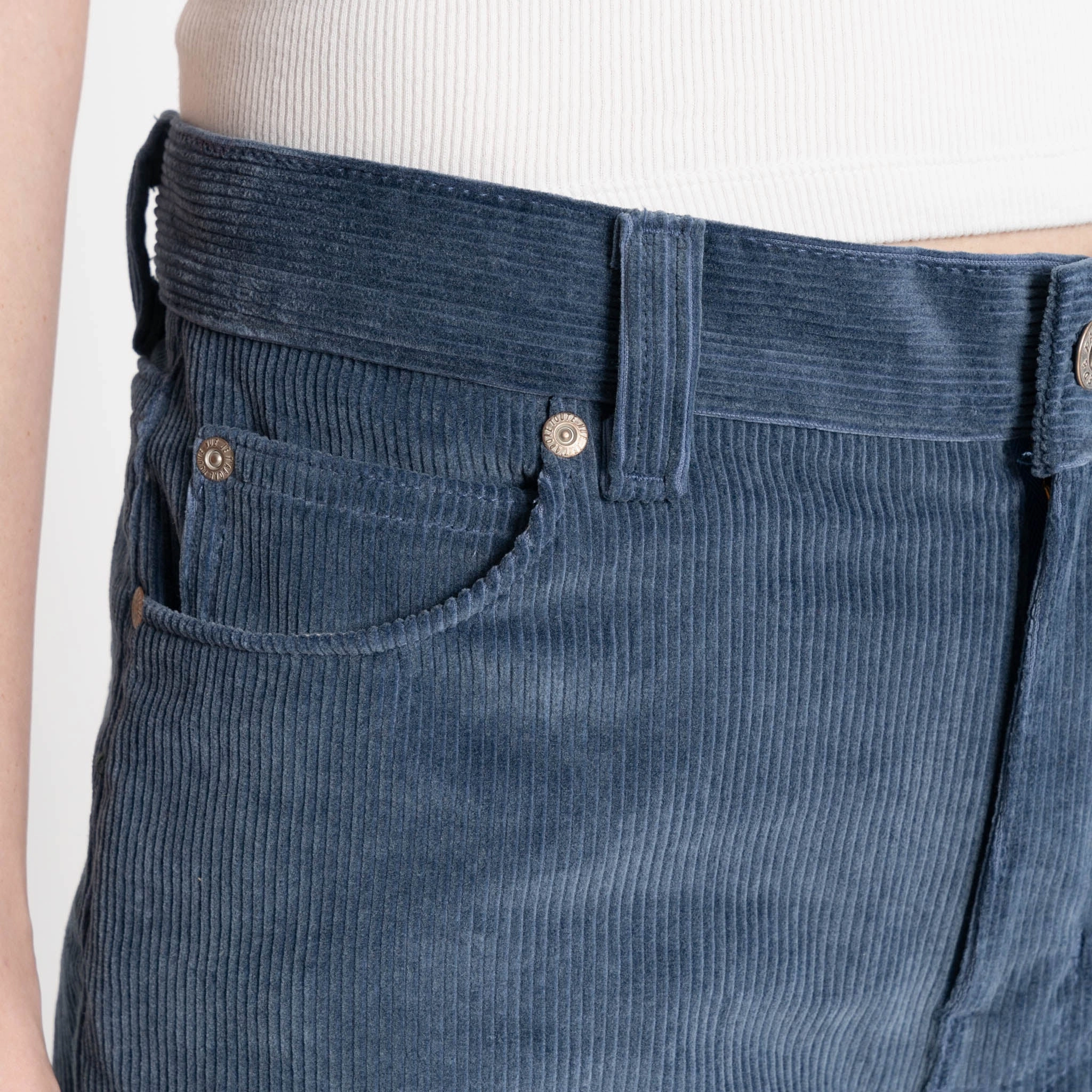 Bestie - Organic Faded Corduroy - Indigo All Round Fit