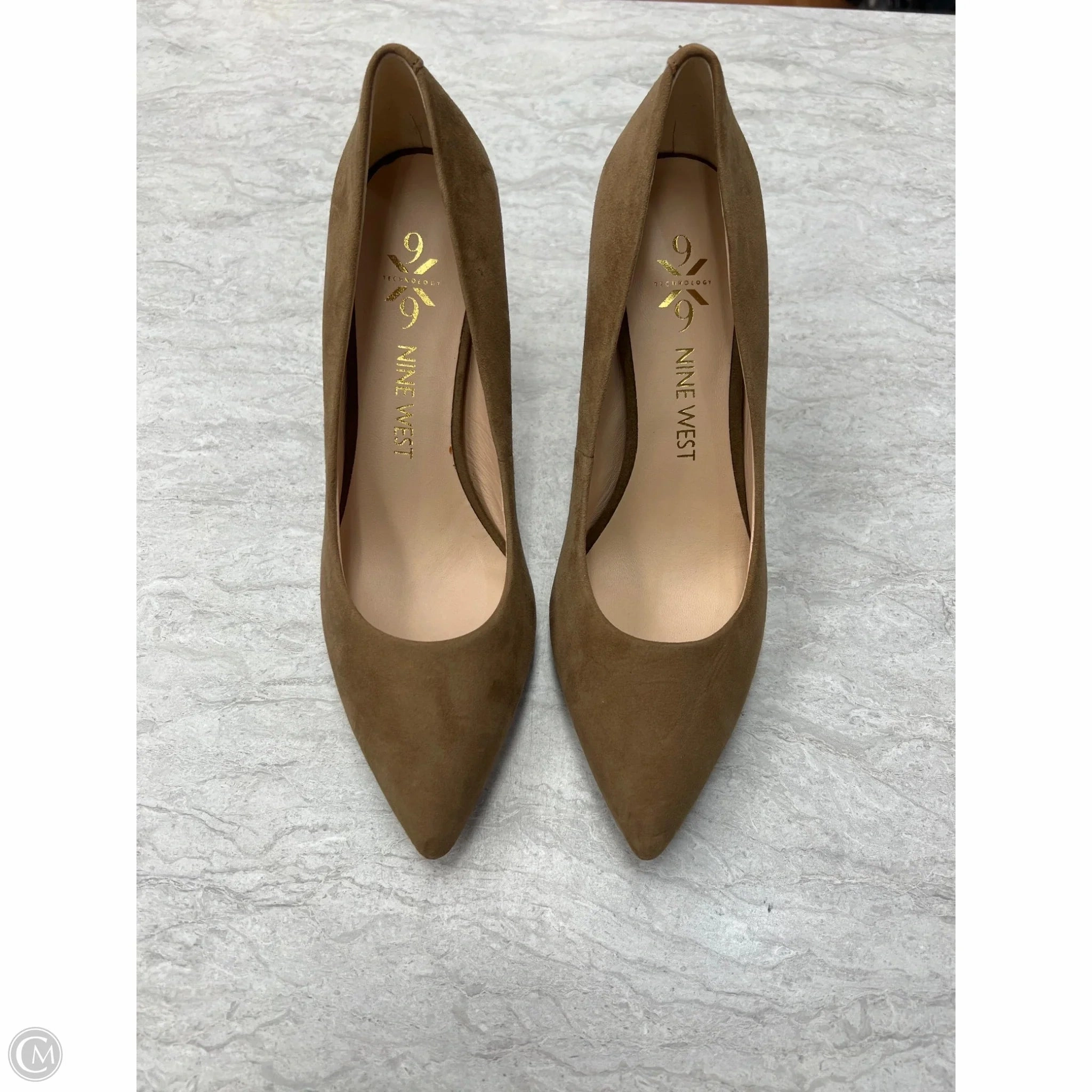 Traction Outsole Luxe Heels Shoes Heels Block By Nine West In Tan, Size: 6.5