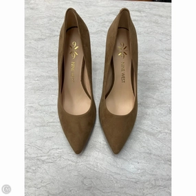 Traction Outsole Luxe Heels Shoes Heels Block By Nine West In Tan, Size: 6.5