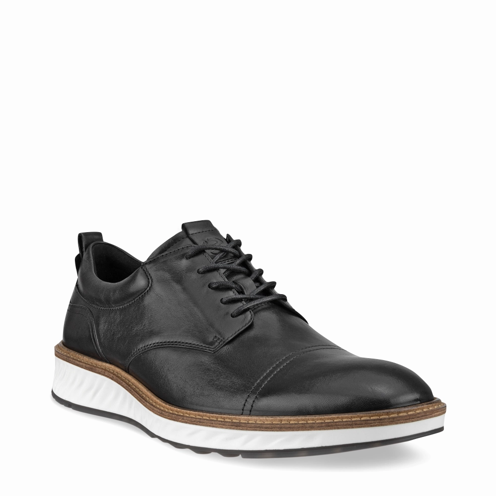 Ecco Men's ST.1 Hybrid Cap Toe Derby Lace in Black Focus Wear