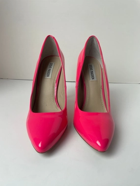 Comfortable Footbed Summer Heels Pink Shoes Heels Stiletto Steve Madden, Size 9.5