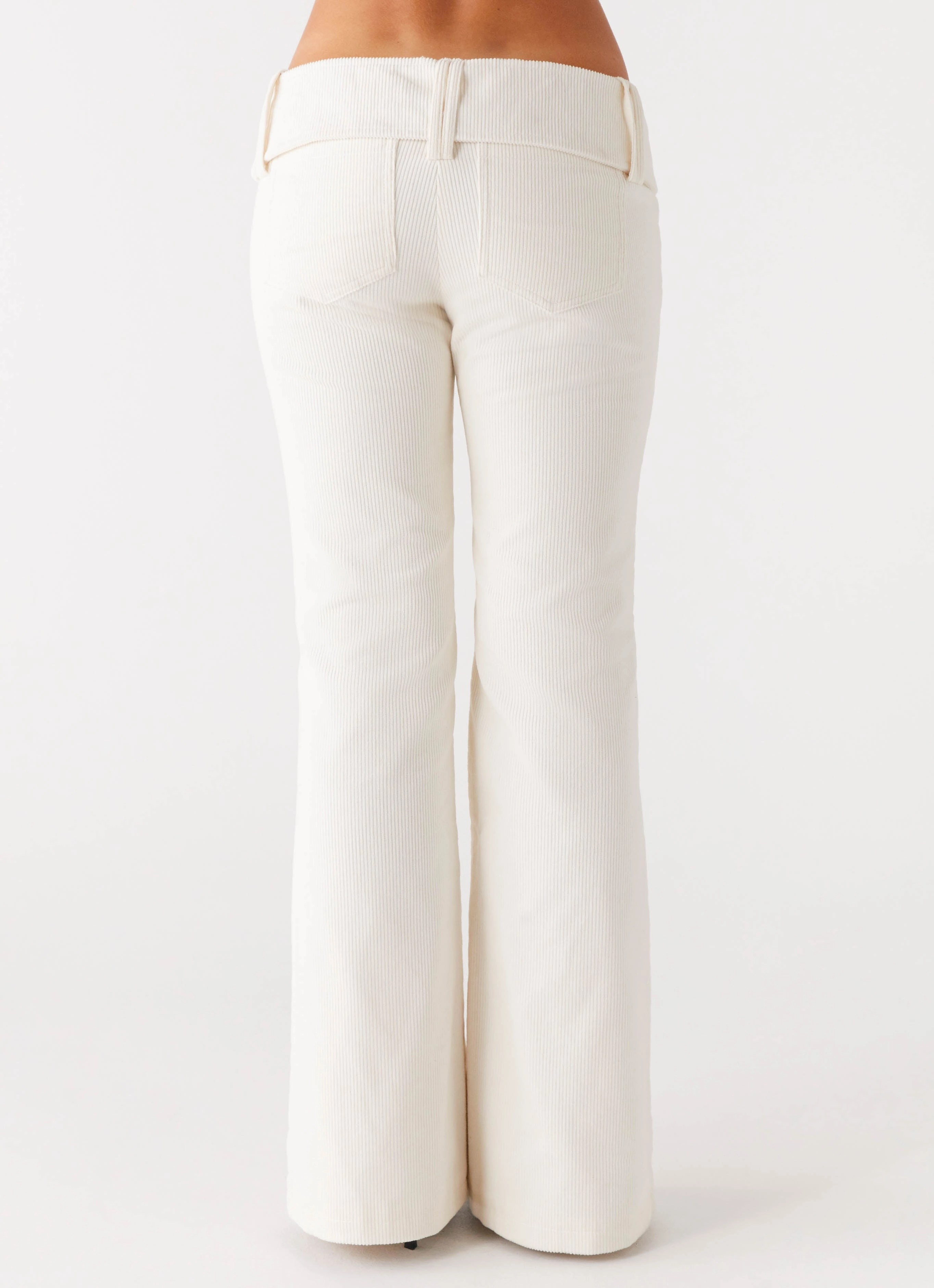 Zadie Low Rise Cord Jeans - Pearl Any Time Wear