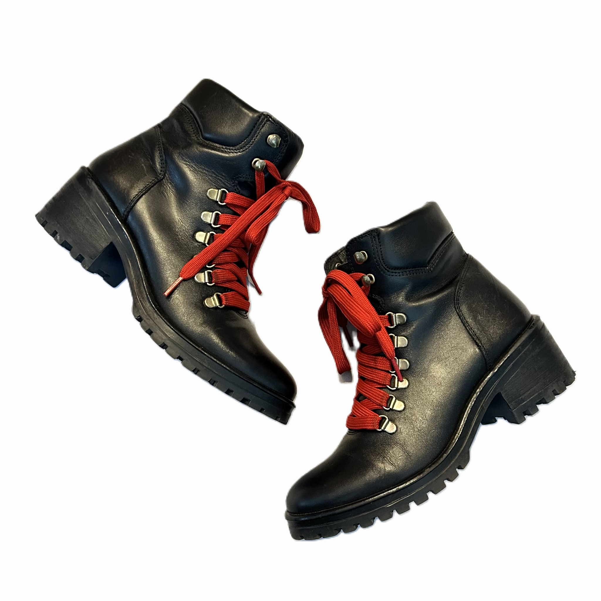 Shoes Heels Block By Steve Madden In Black & Red, Size: 8.5 Soft Layers