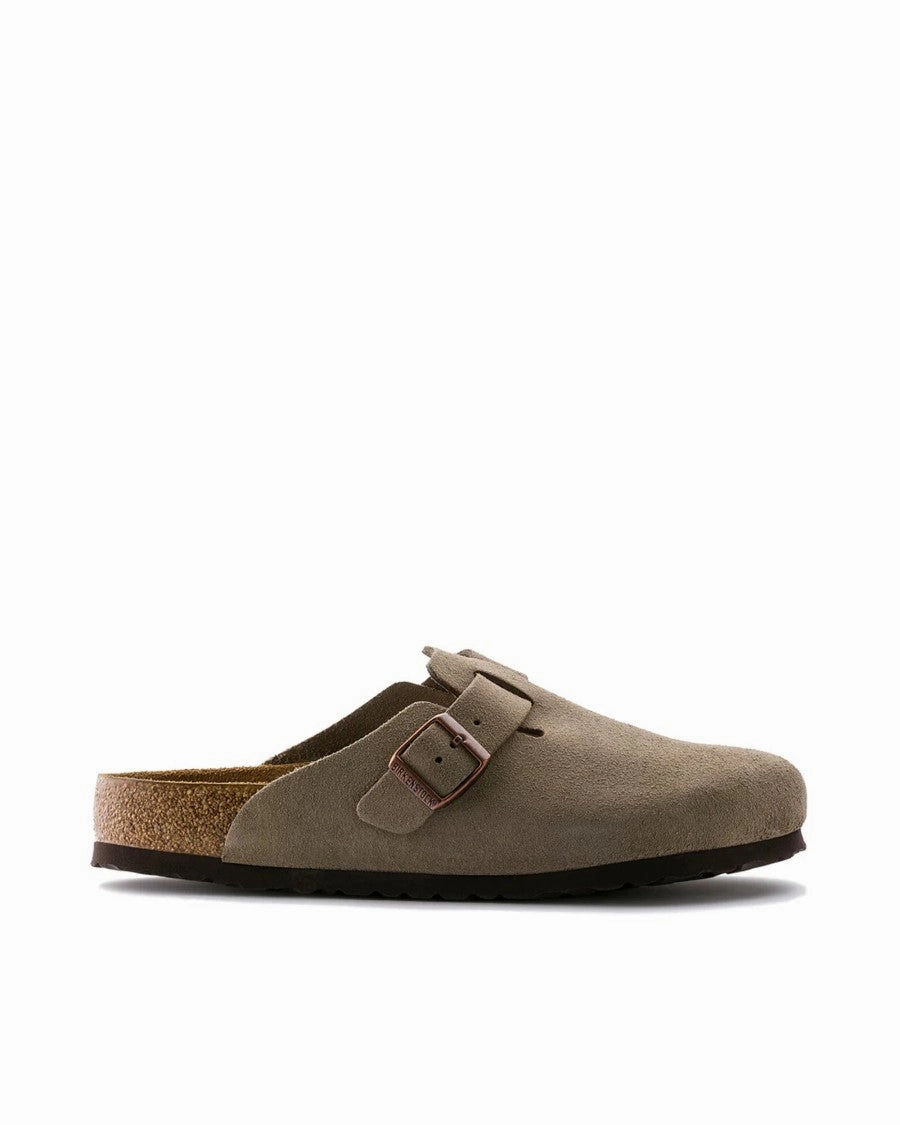 Relax Mode Premium Fit Boston Taupe Suede Leather - Calz. S Sabot