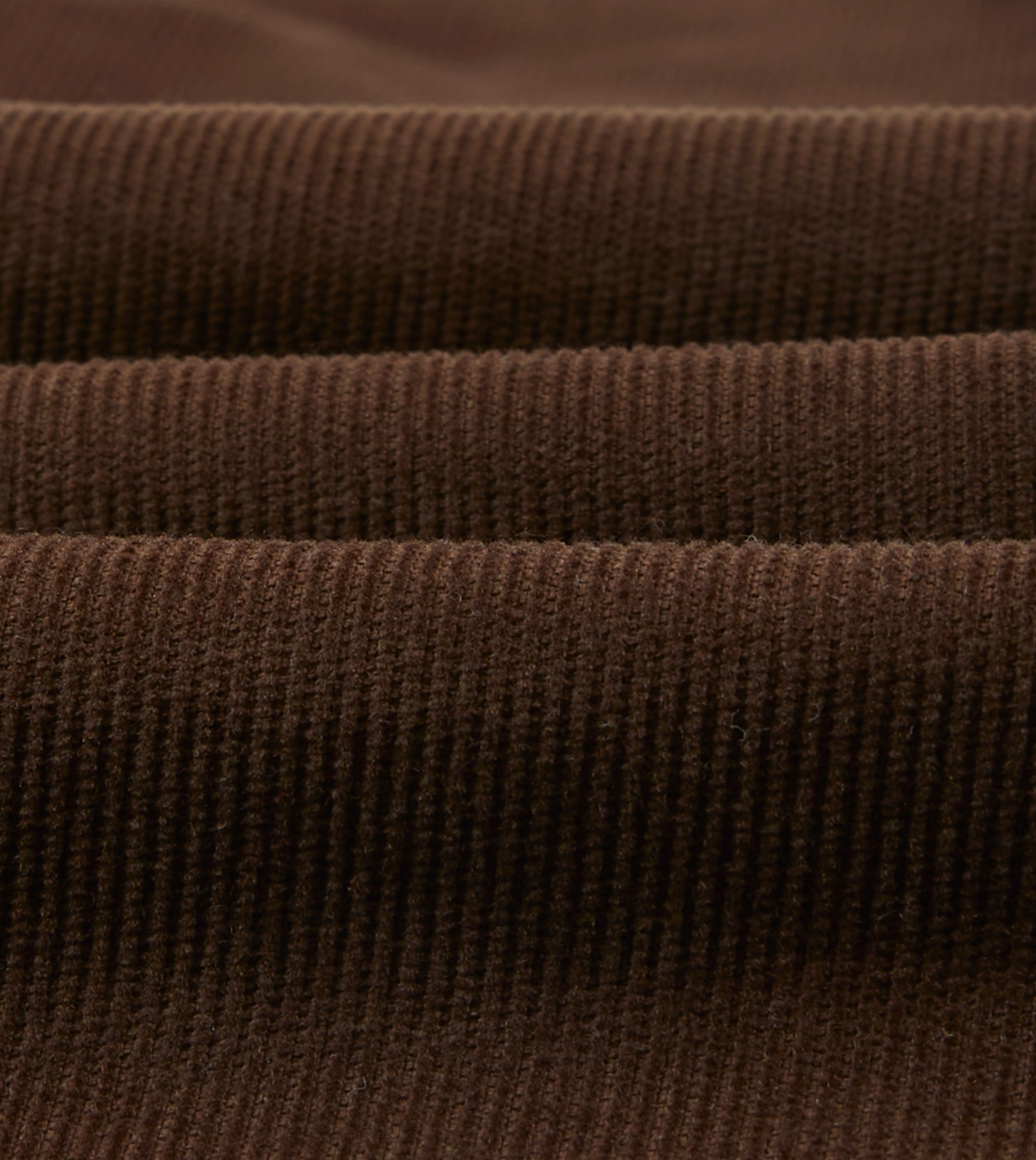 Curved Waistline Flexible Leg Brown Japanese Selvedge Needlecord Five-Pocket Trousers