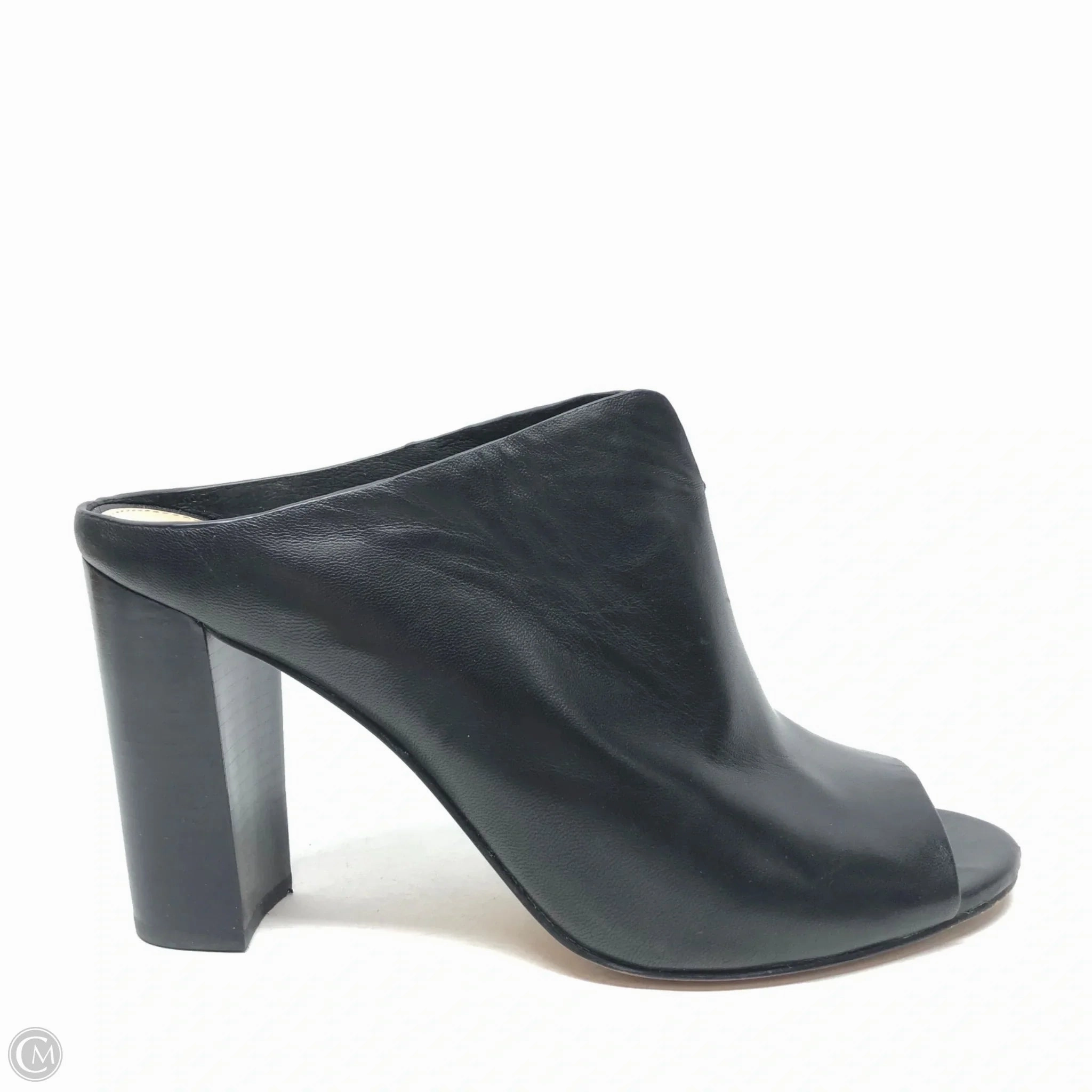Open Toe Shoes Shoes Heels Block By Vince Camuto In Black, Size: 9