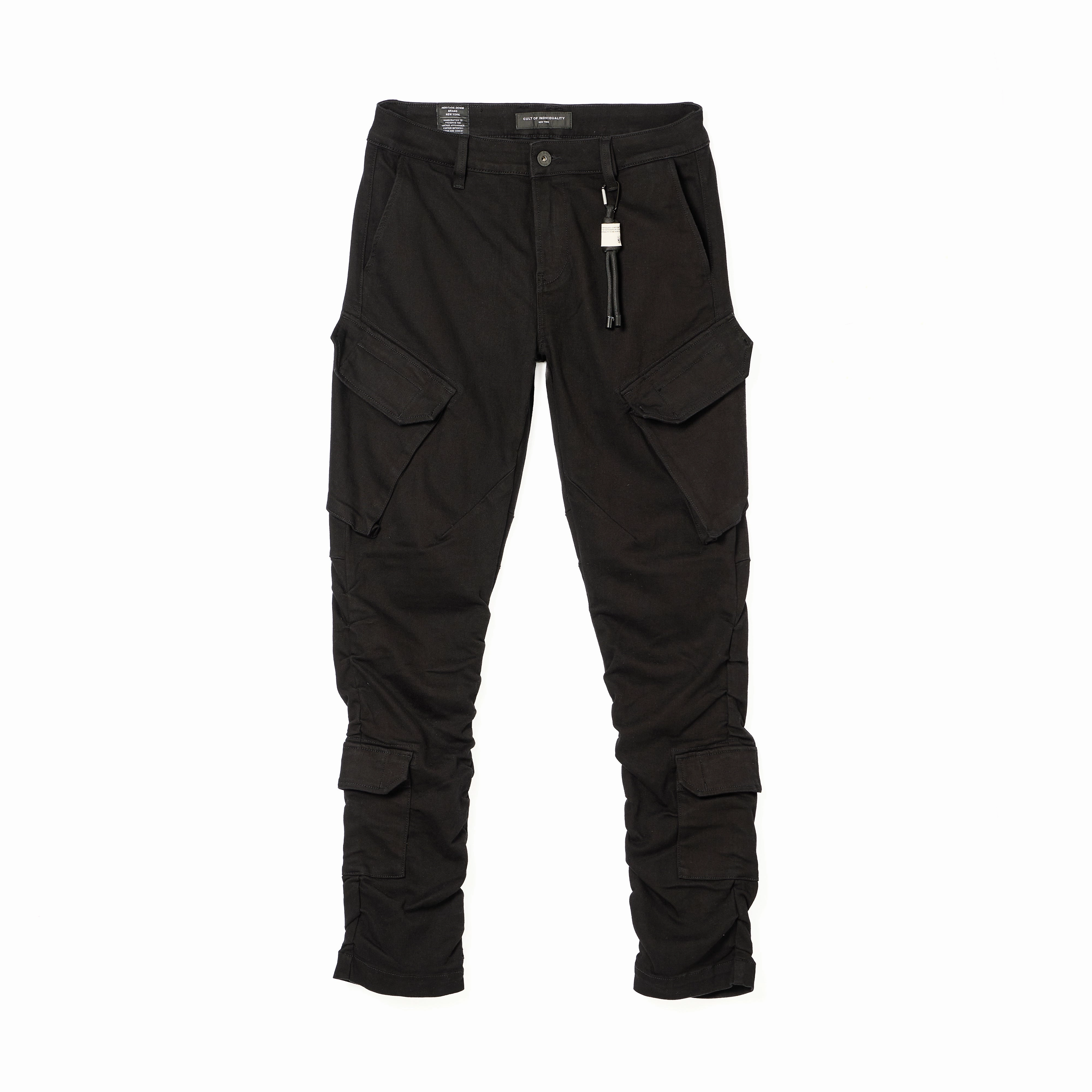 Style Blend Style Focus Cult's Rocker Cargo 606 Pants in Double Black
