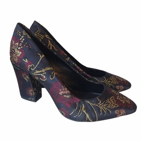 Bold Vibe Professional Office Shoes Shoes Heels Block By Antonio Melani In Floral Print, Size:8